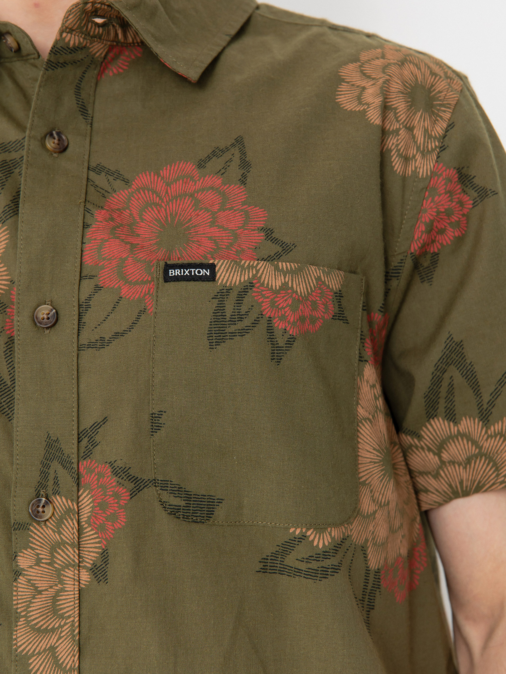 Brixton Charter Print Hemd (ivy green/painterly floral)