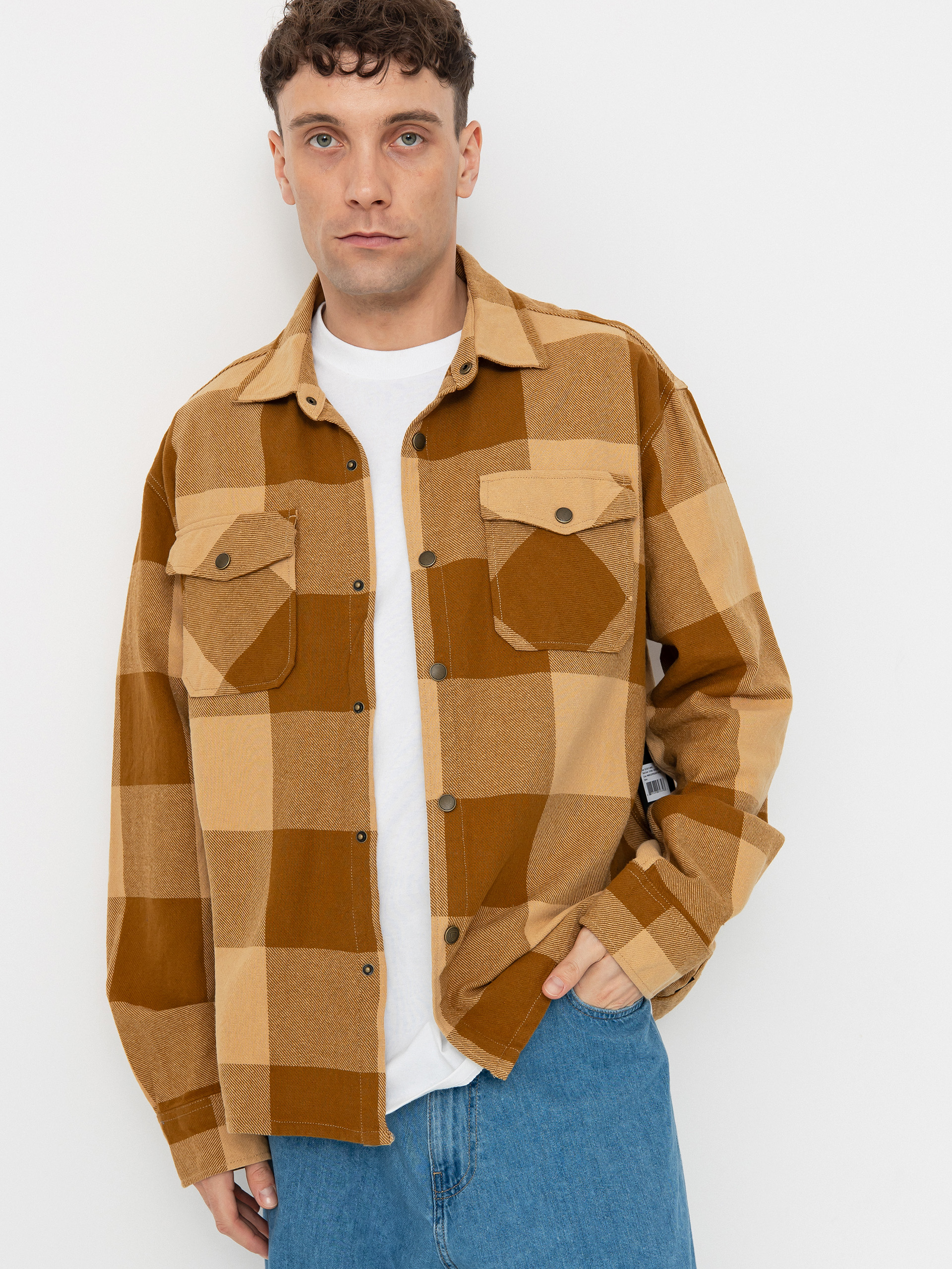 Brixton Selden Flannel Hemd (washed copper/curry buffalo)