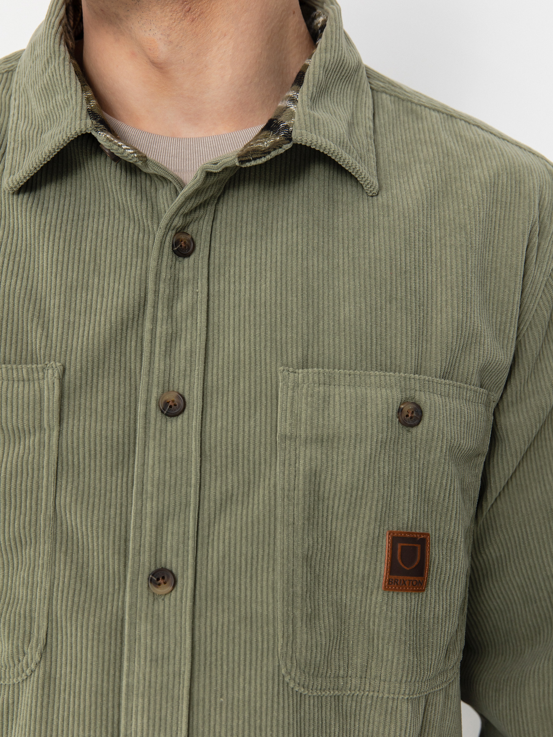 Brixton The Field Corduroy Overshirt Shirt (military olive)
