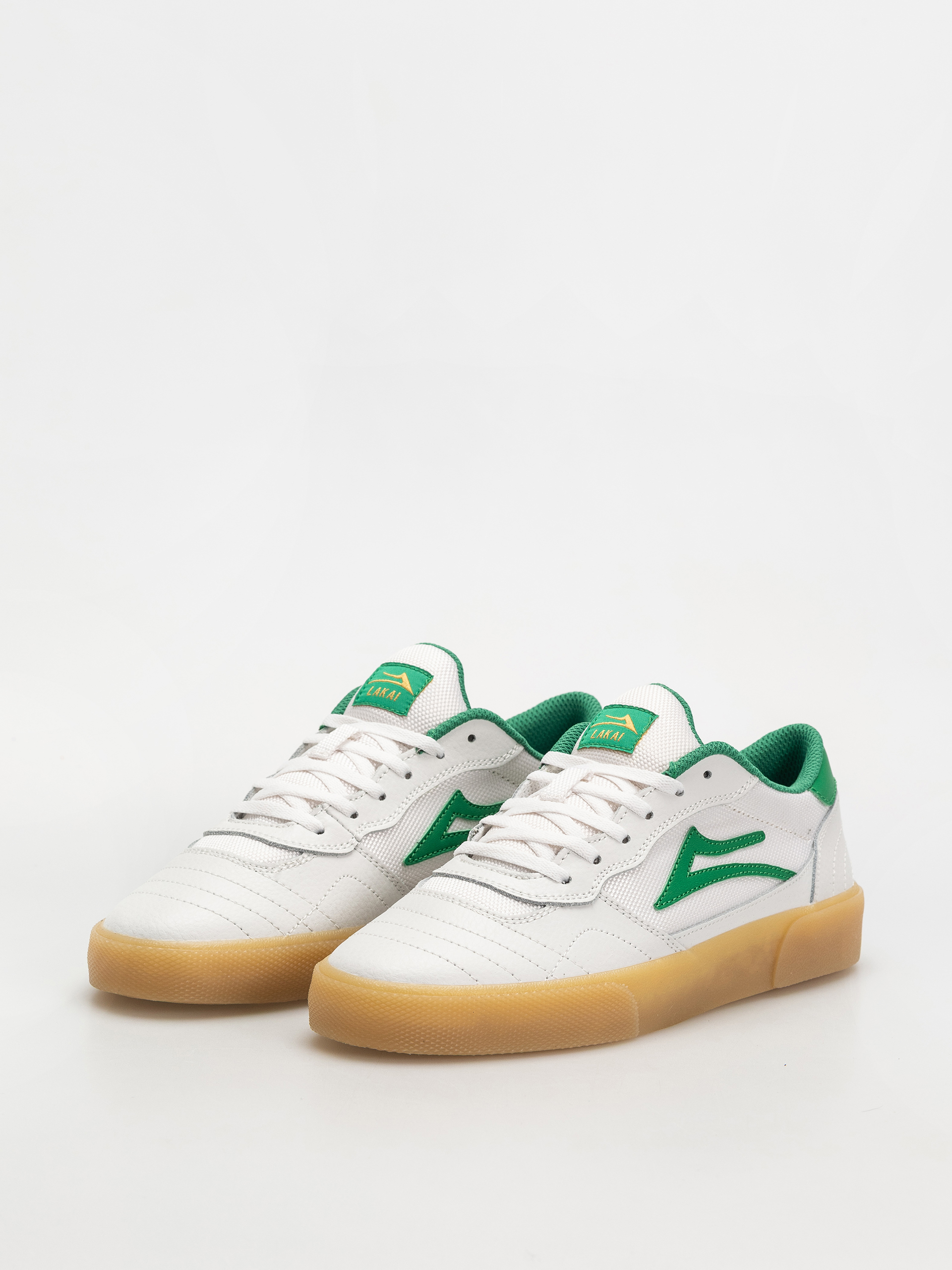 Lakai Cambridge Shoes (white/green/leather)