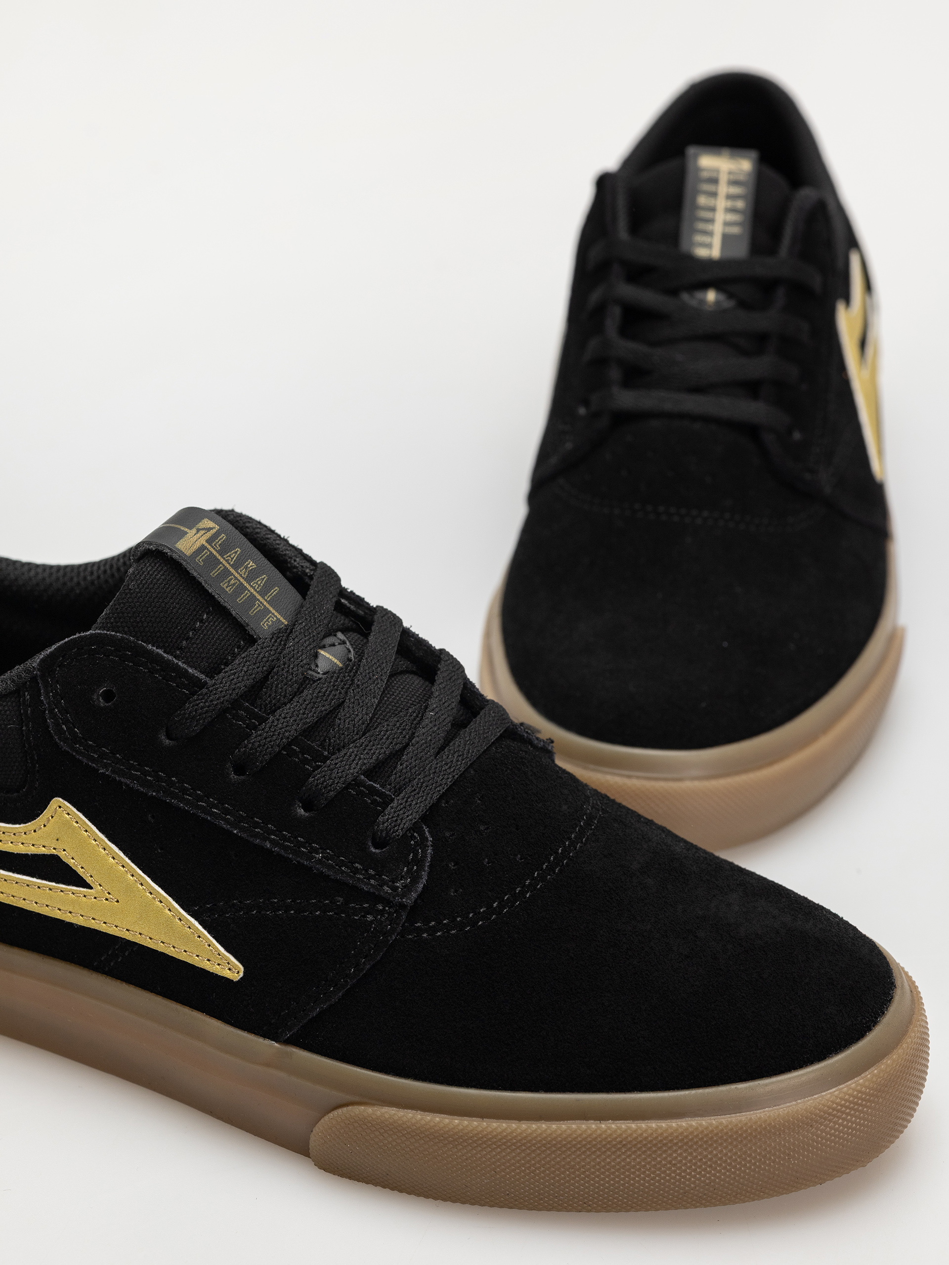 Lakai Griffin Shoes (black/gold/suede)