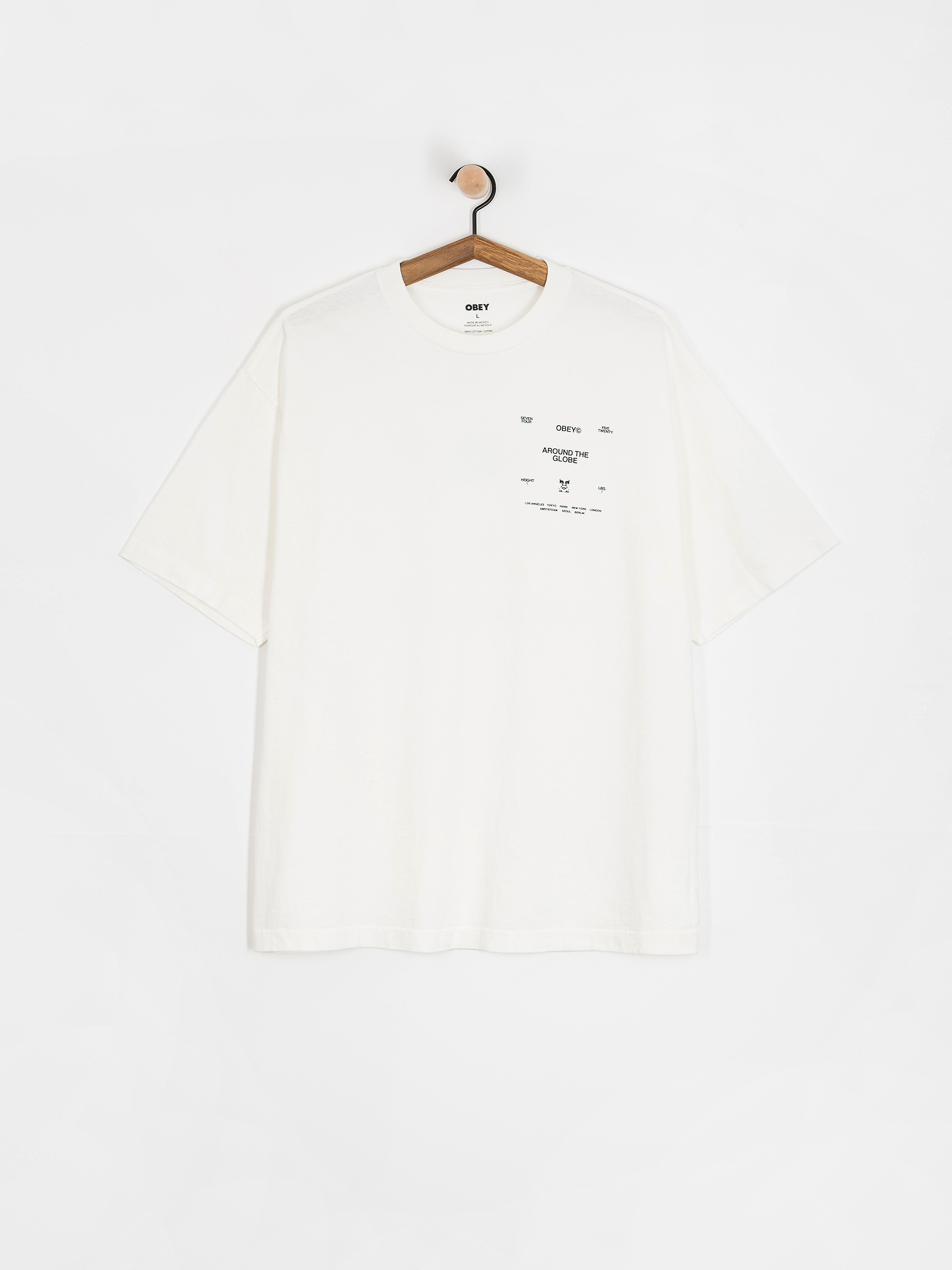 OBEY T-Shirt Around The Globe (pigment vintage white)