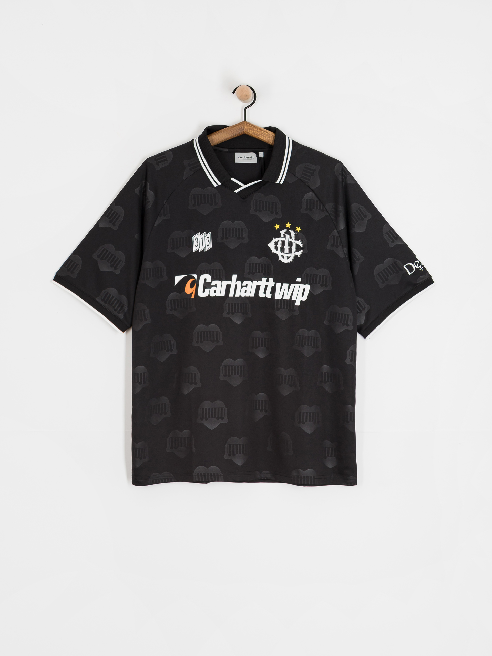 Carhartt WIP Hartts Football T-Shirt (heart train jacquard/black)