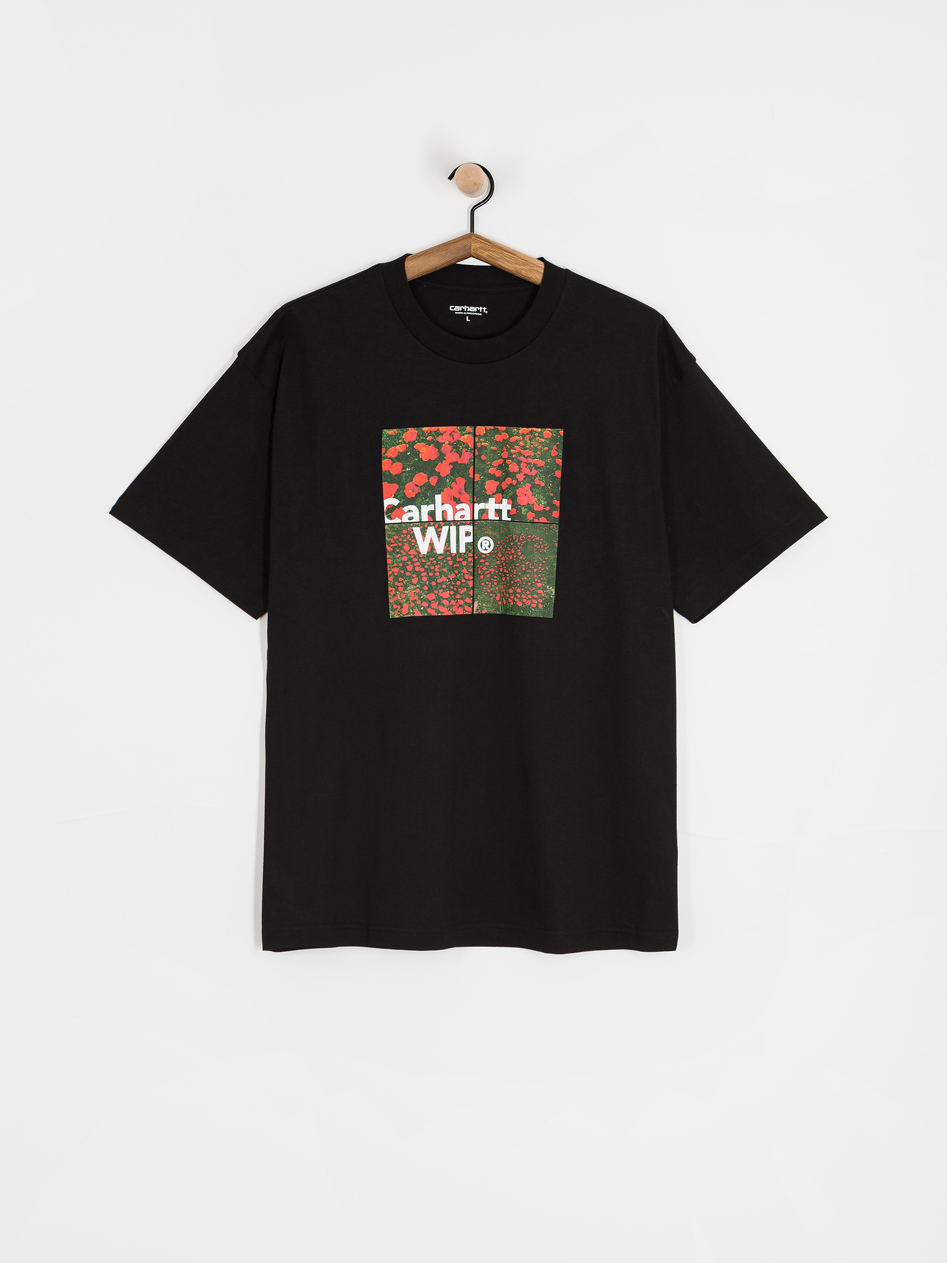 【関税&送料込】Carhartt WIP T-shirts and Polos Black Carhartt WIP T-Shirt Fragments Pocket - black (black/white)