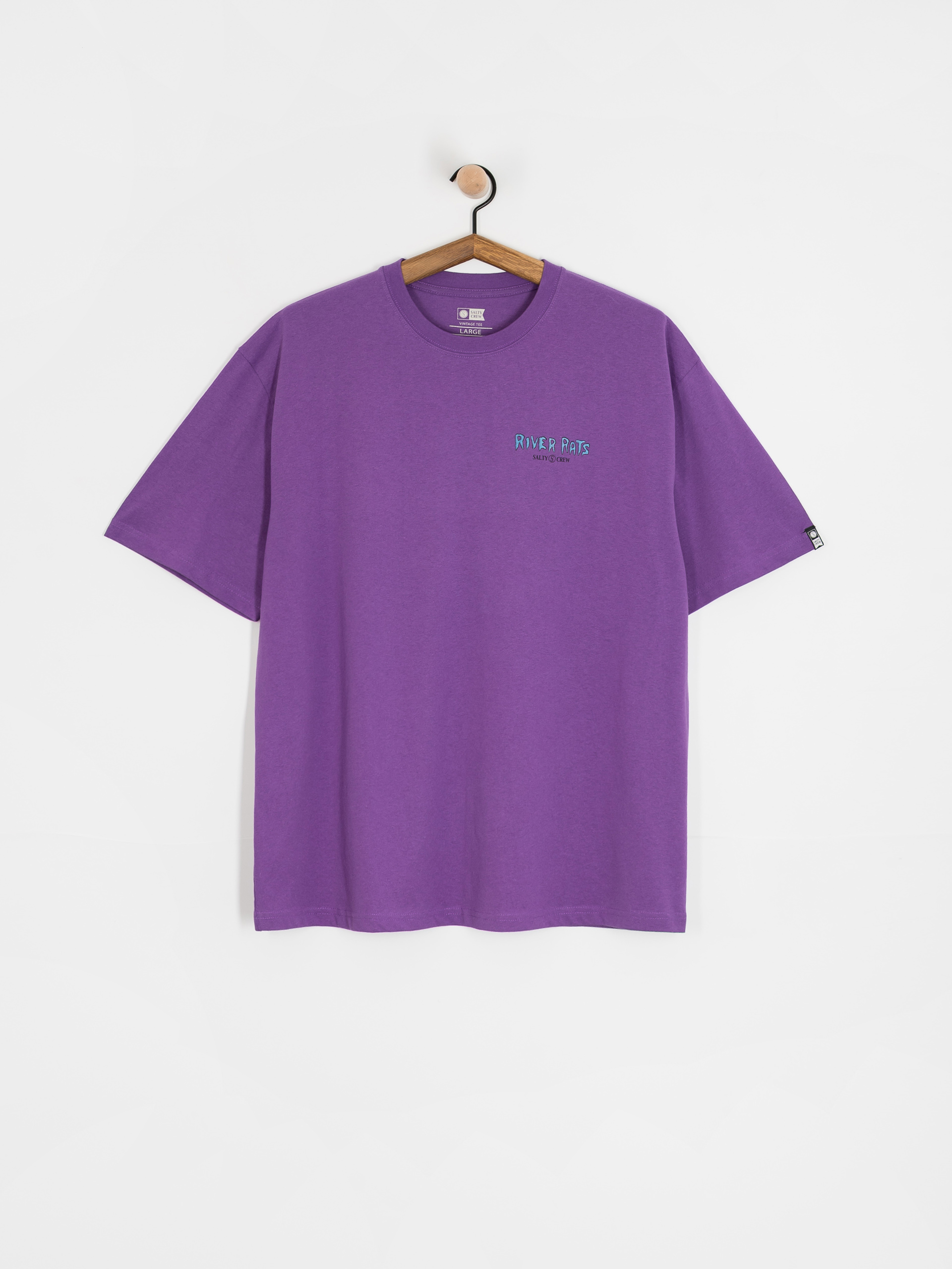 Salty Crew T-Shirt River Rats (purple heart)