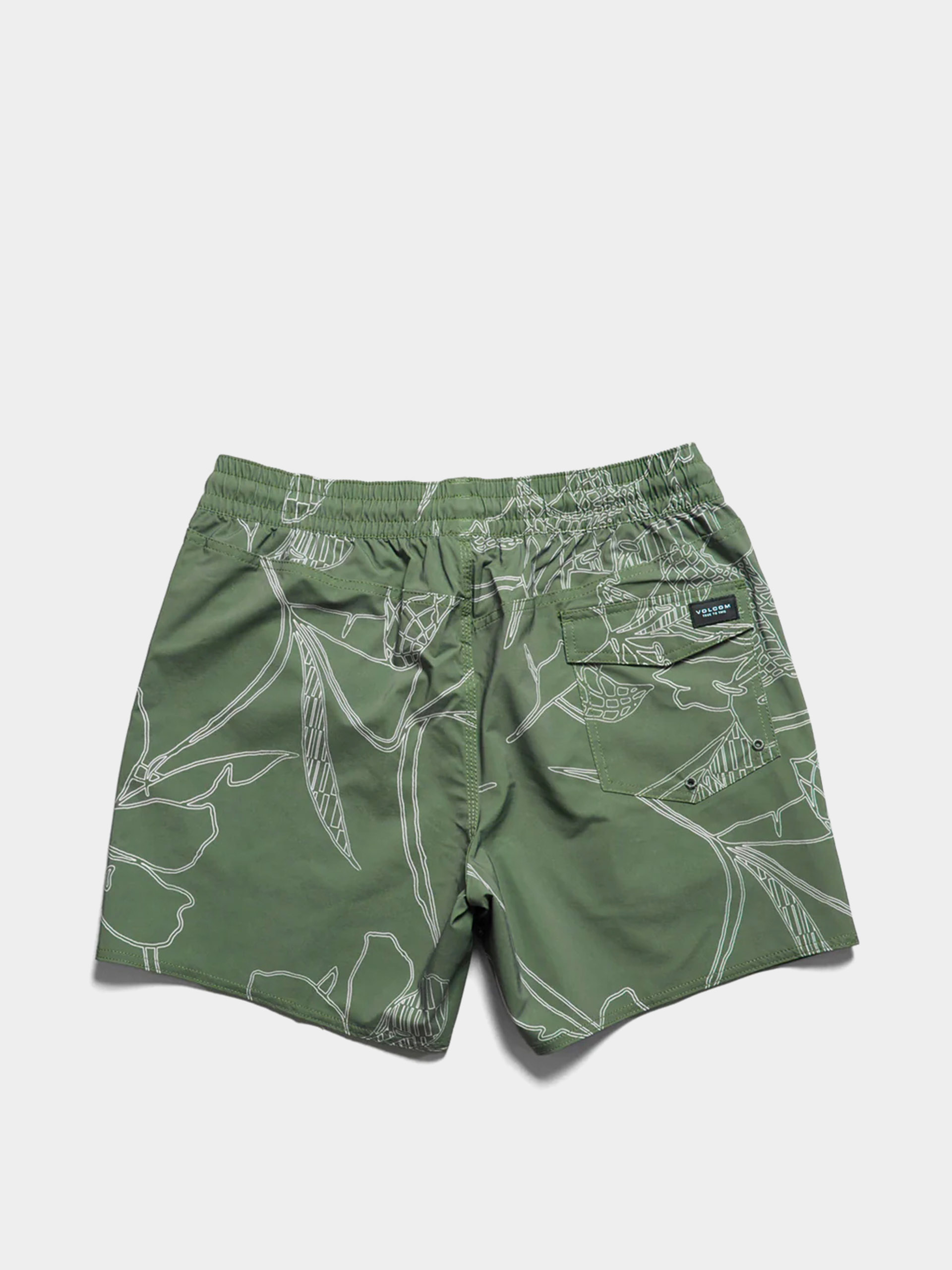 Volcom Lido Print Trunk 16 Shorts (light olive)