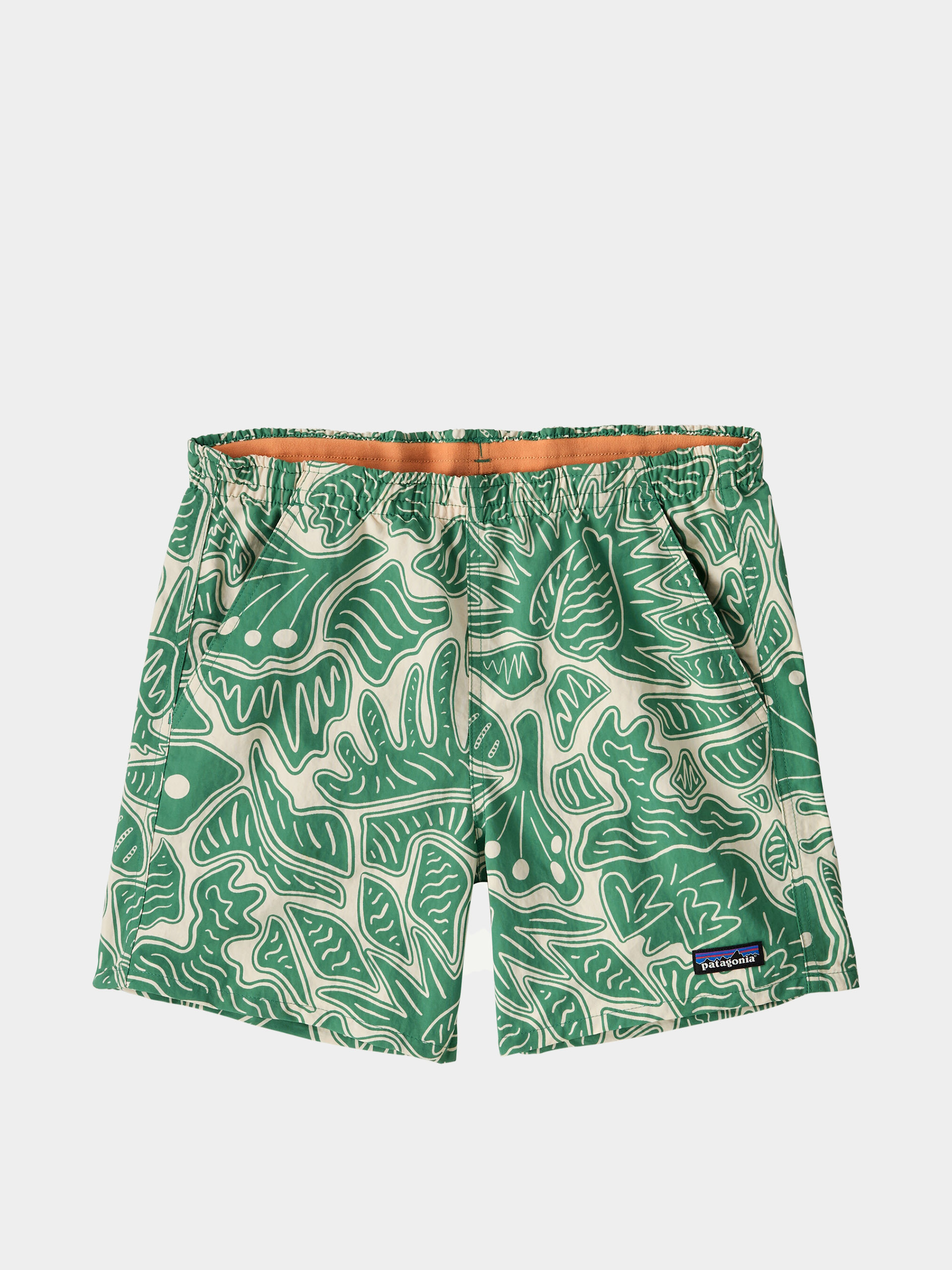 Patagonia Shorts Baggies 5in Wmn (bees and flowers/heartleaf green)