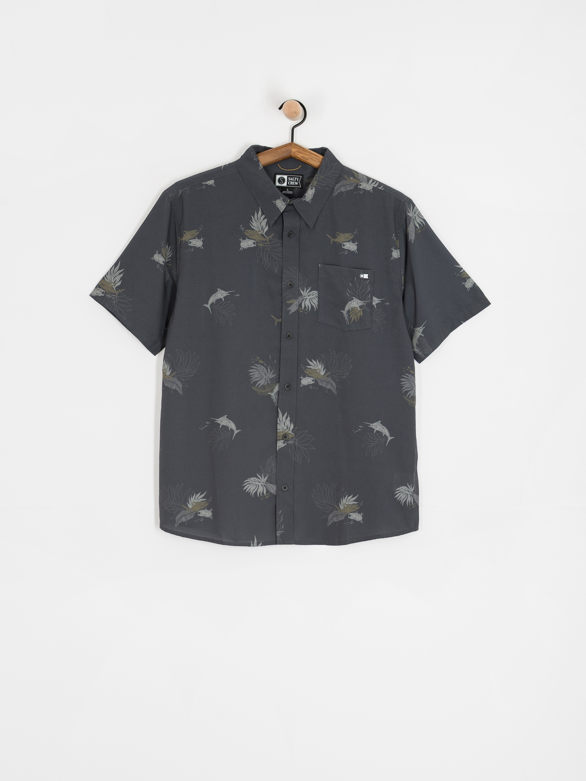 Salty Crew Shirt Breezer Perf Tech (charcoal)