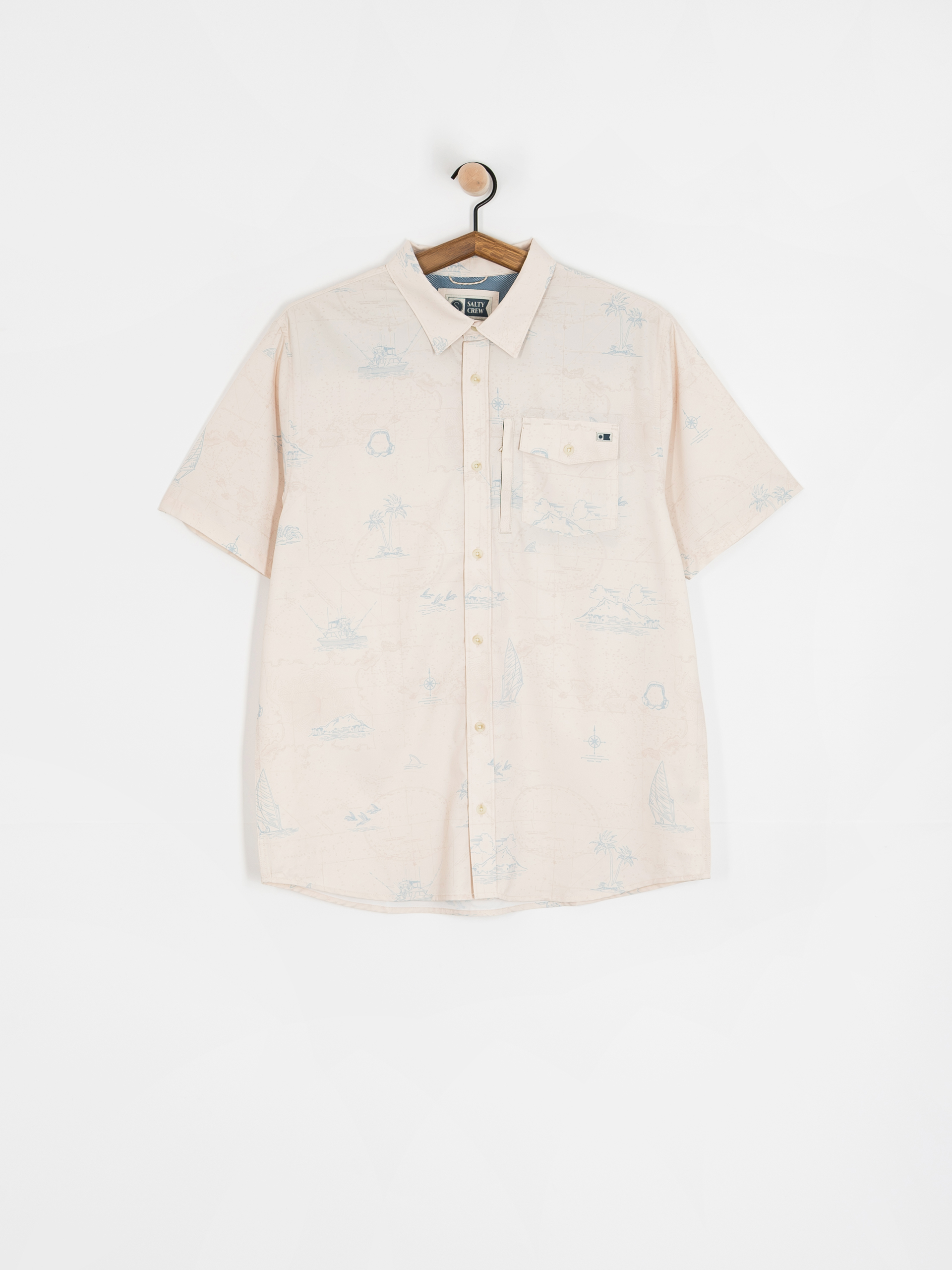 Salty Crew Shirt Helmsman Uv Button Up (oyster)