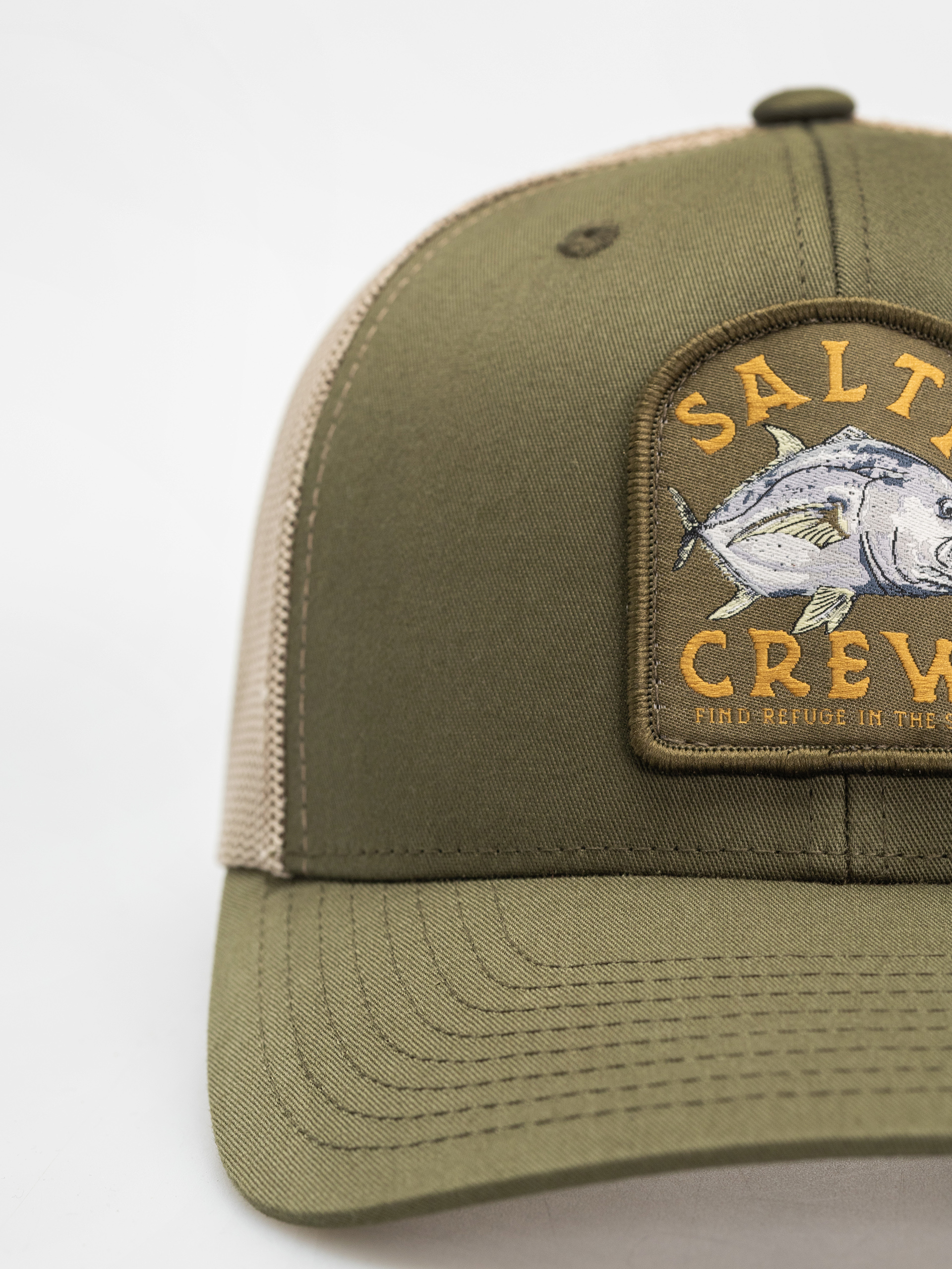 Salty Crew Bruce Moss/Khaki Retro Trucker Salty Crew Bruce Moss/Khaki Retro Trucker