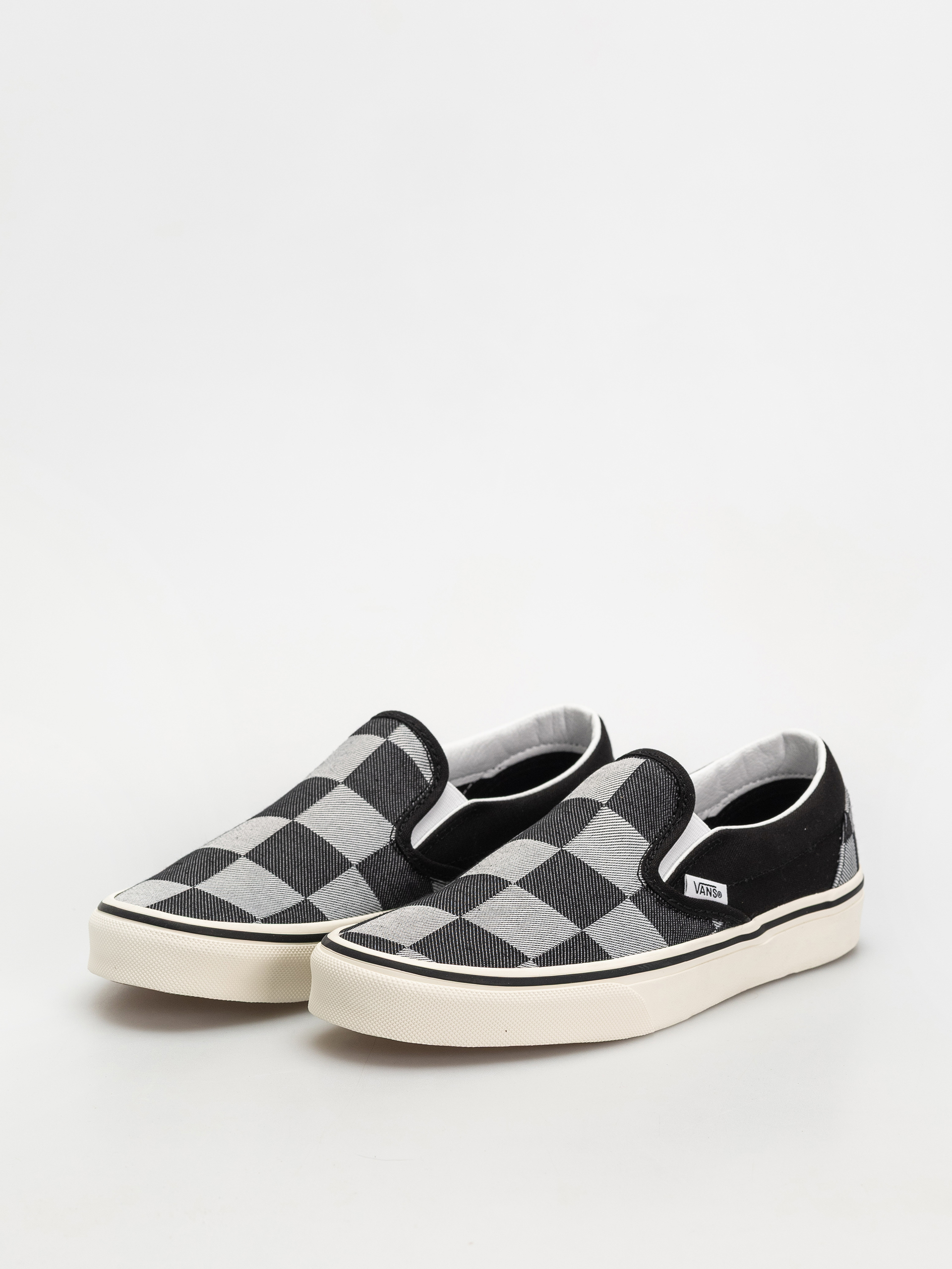 Vans Classic Slip On Shoes (mono checkerboard black)