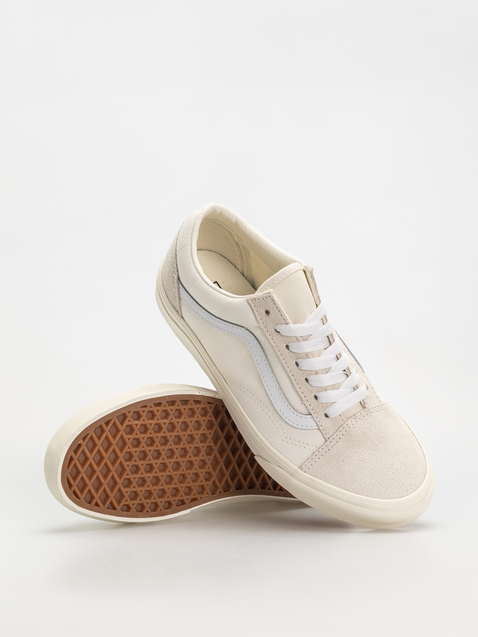 Vans Old Skool Shoes (mono checkerboard white)