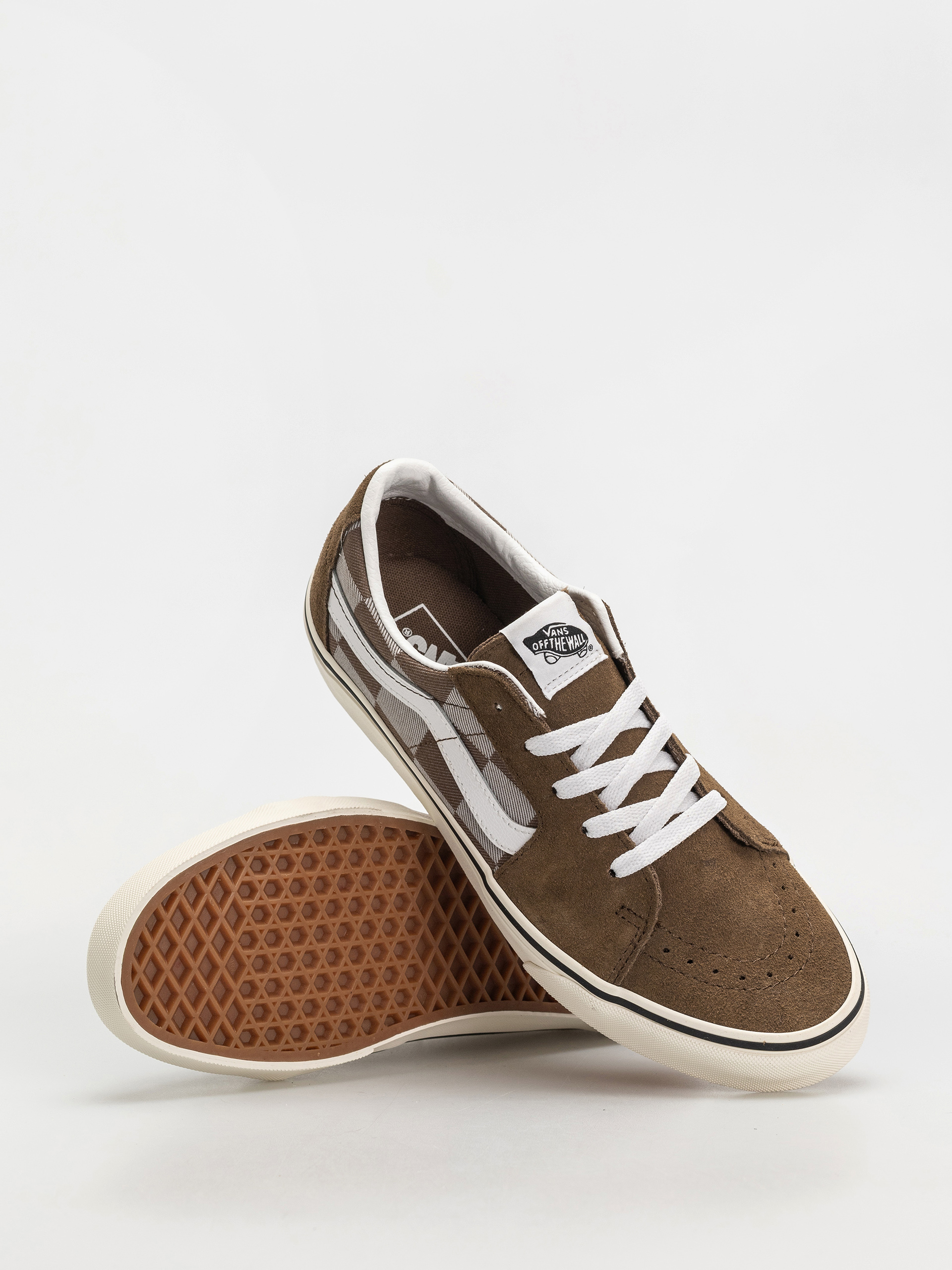 Vans Sk8 Low Shoes (mono checkerboard brown)