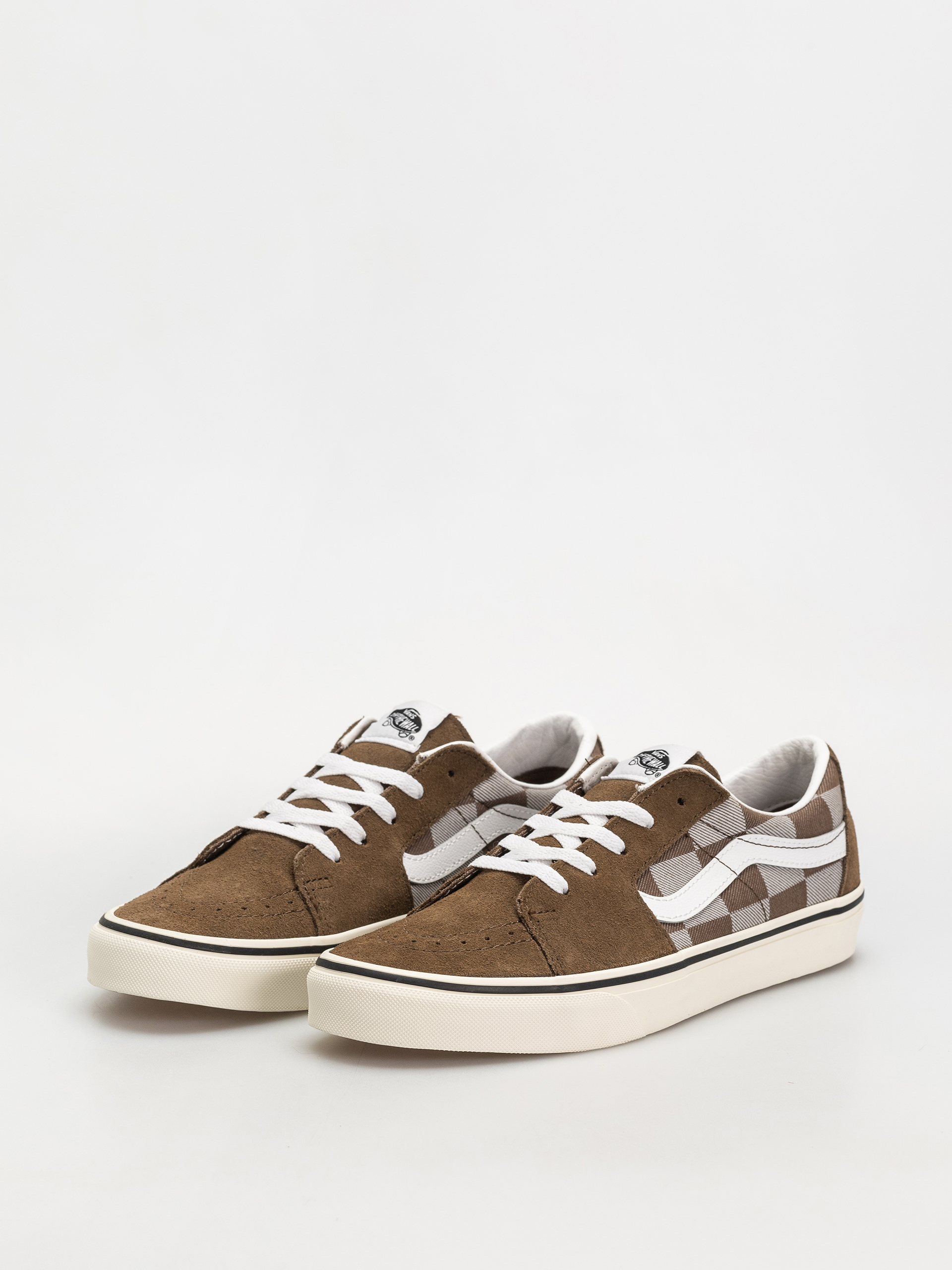 Vans Sk8 Low Shoes (mono checkerboard brown)