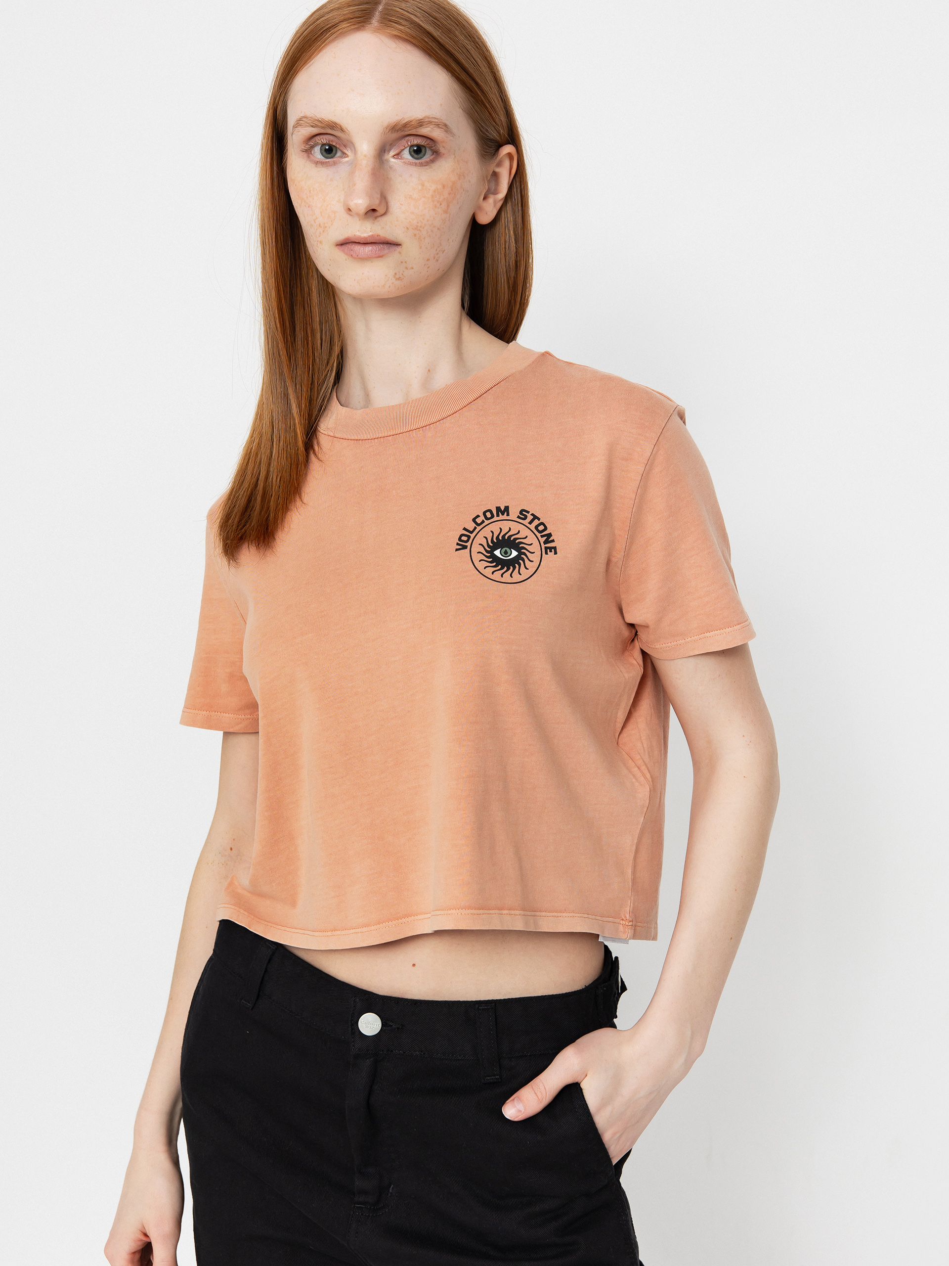 Volcom Dial Crop Wmn T-Shirt - orange (sand brown)