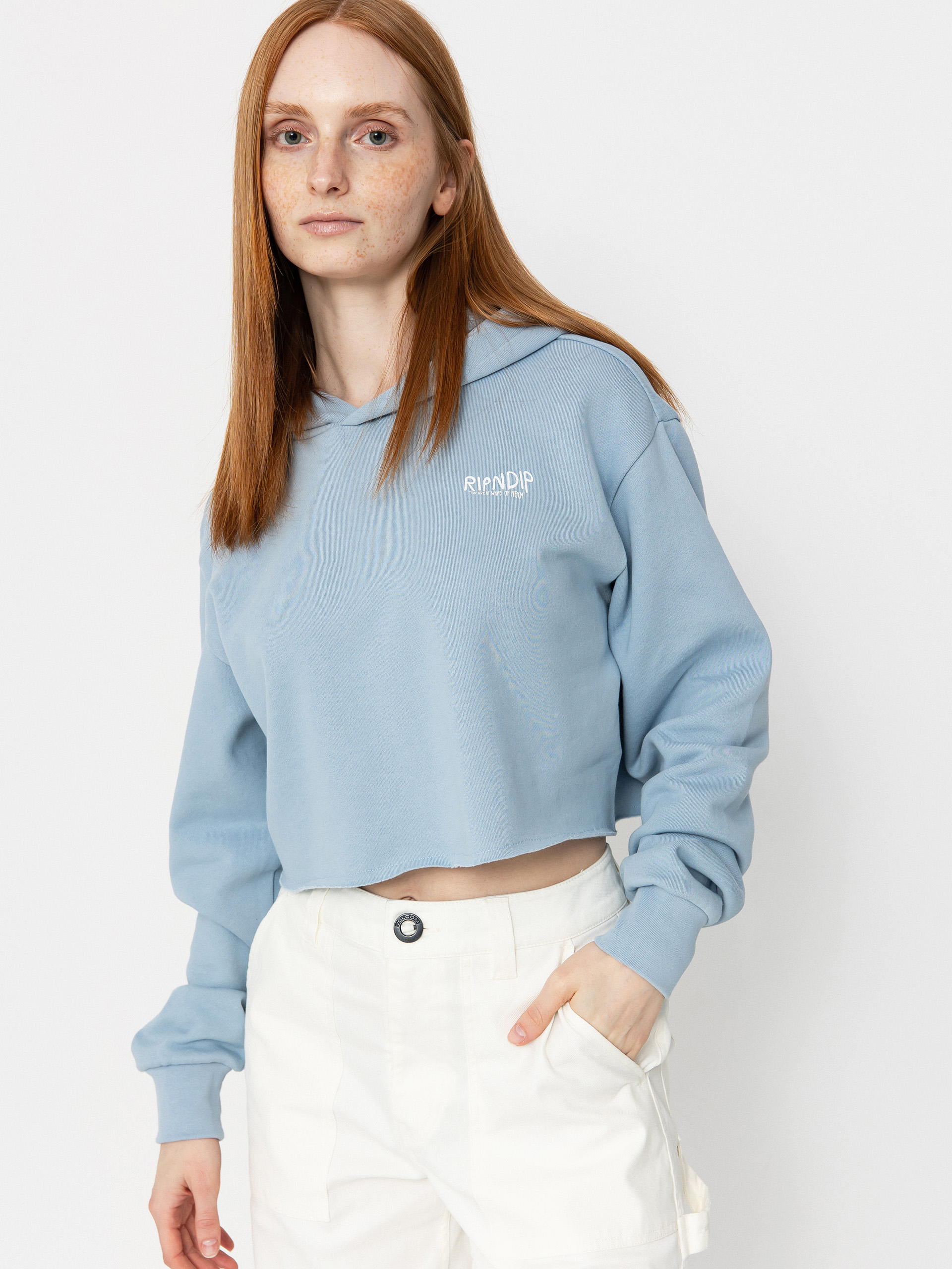 RipNDip Hoodie Great Wave HD Wmn (powder blue)