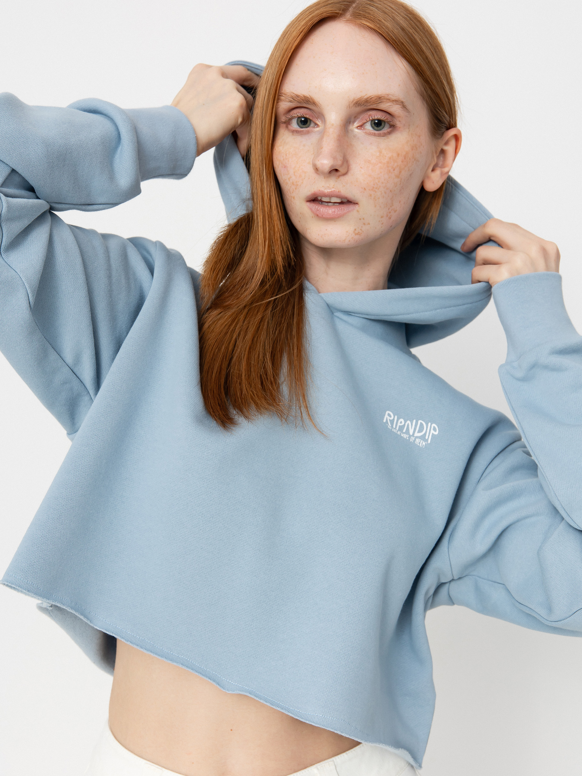 RipNDip Hoodie Great Wave HD Wmn (powder blue)