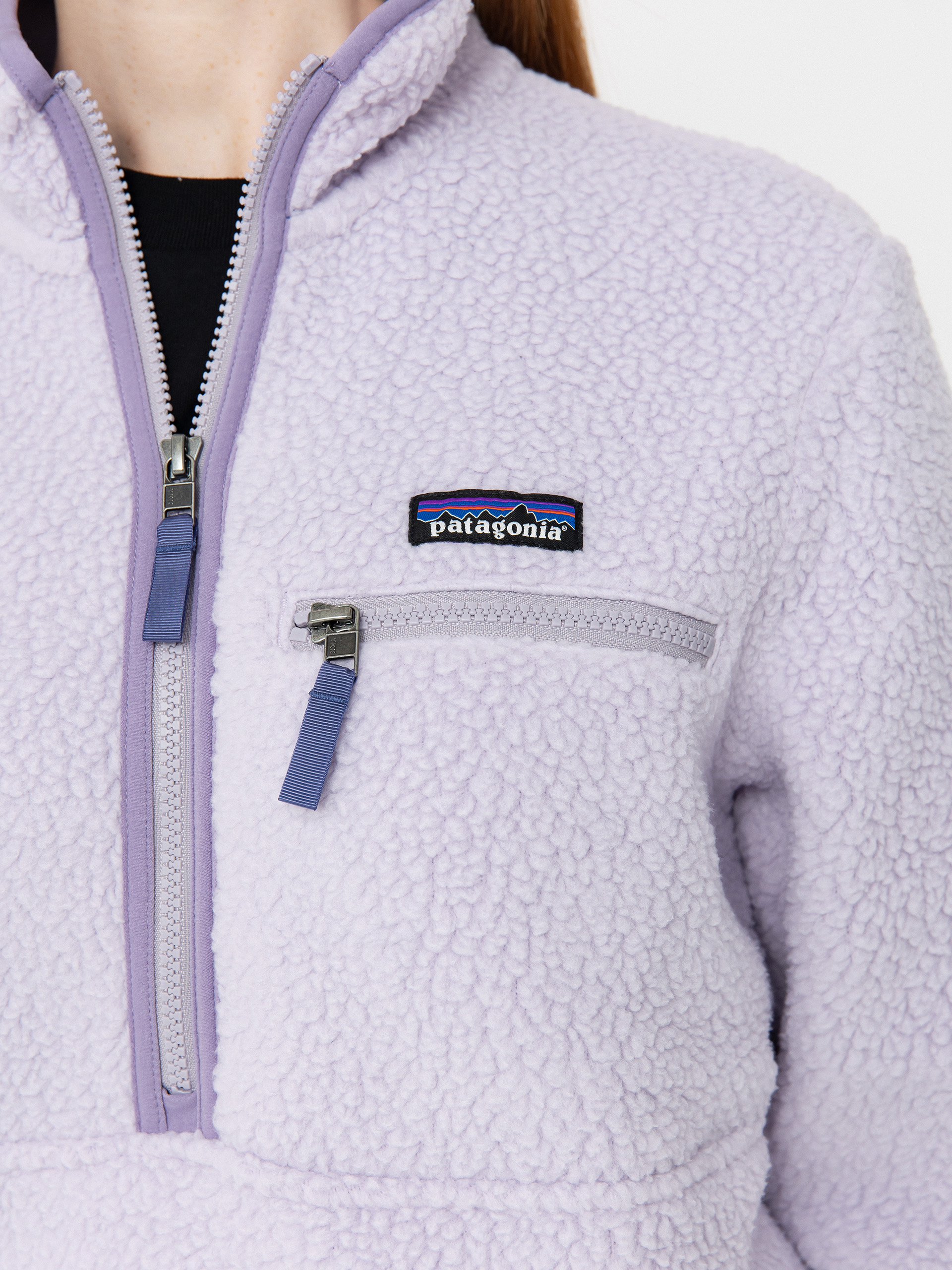 Damen Patagonia Retro Pile Marsupial Fleece Jacke (foxglove purple)