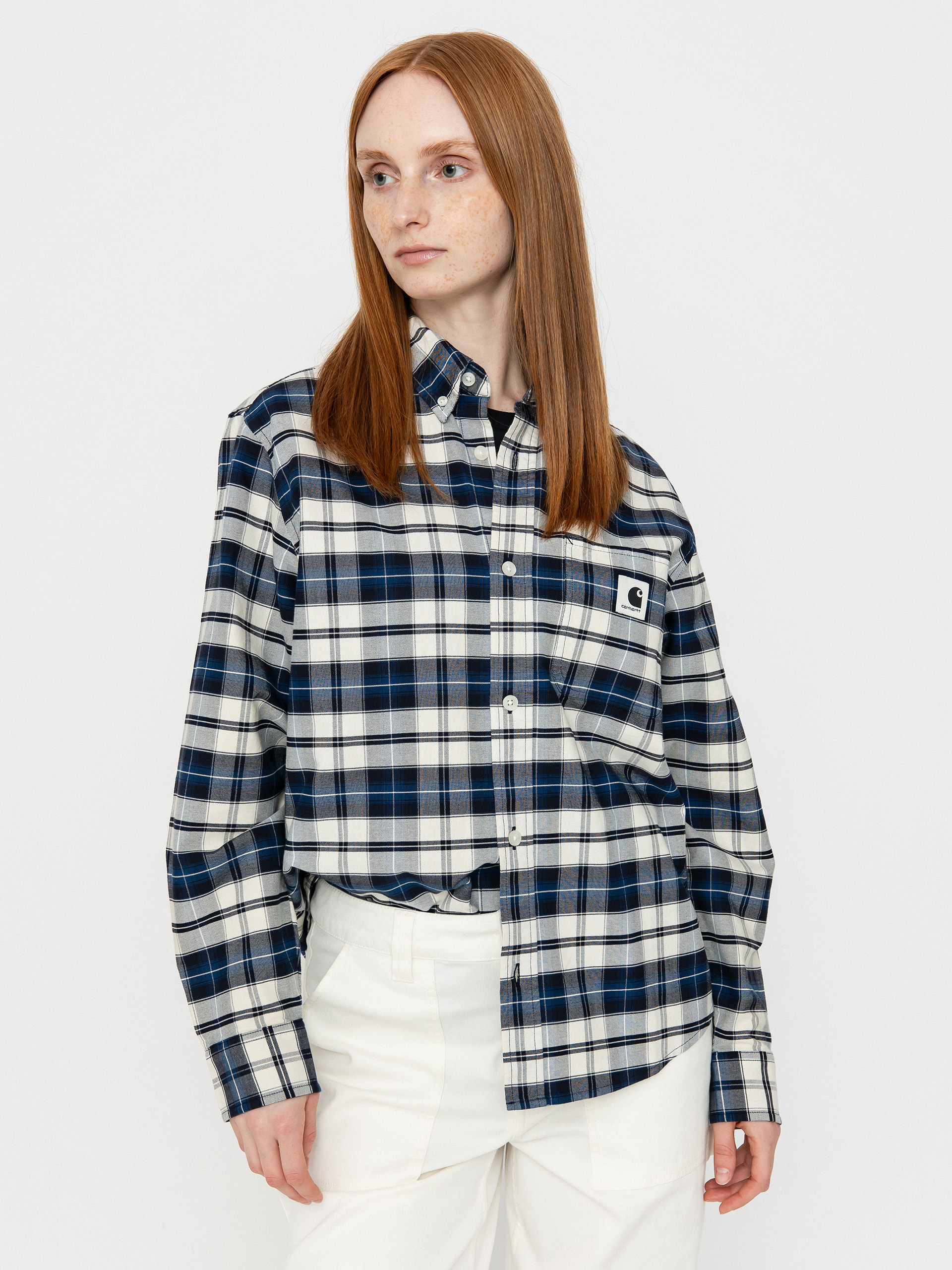 Carhartt WIP Tarbell Wmn Hemd (tarbell check/dark navy/white)