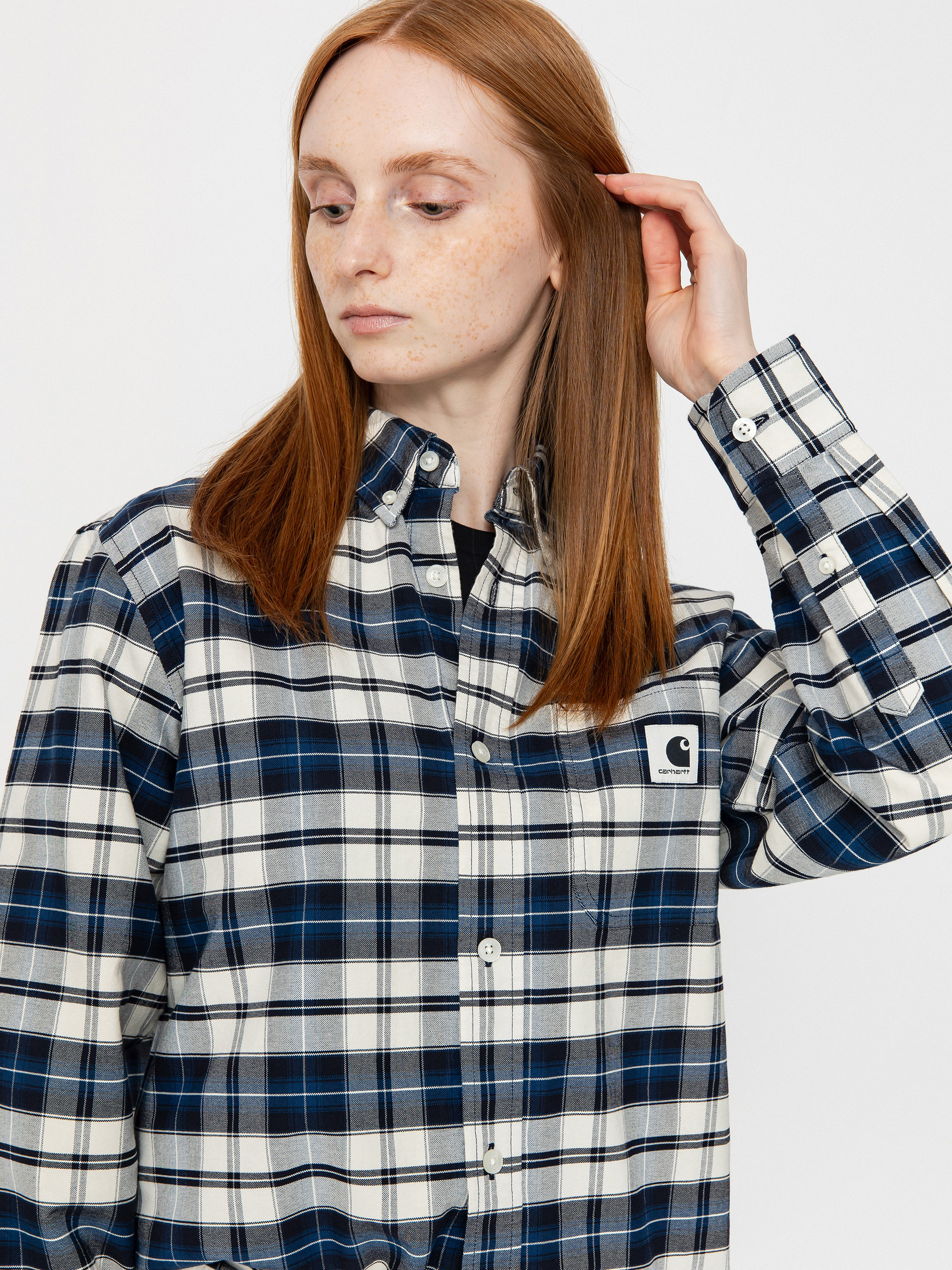 Carhartt WIP Tarbell Wmn Shirt (tarbell check/dark navy/white)