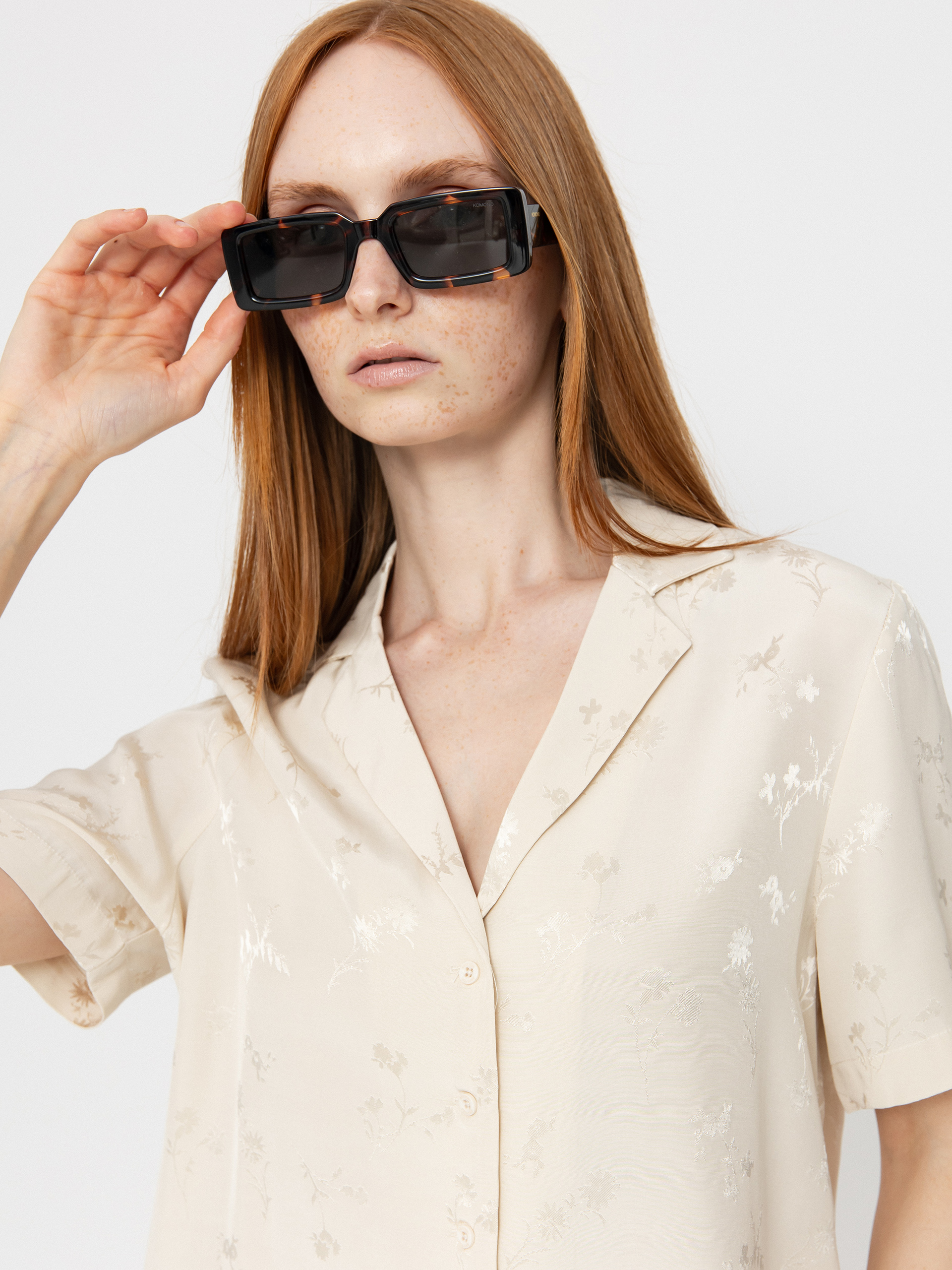 Brixton Silky Jacquard Button Down Wmn Hemd (whitecap floral jacquard)