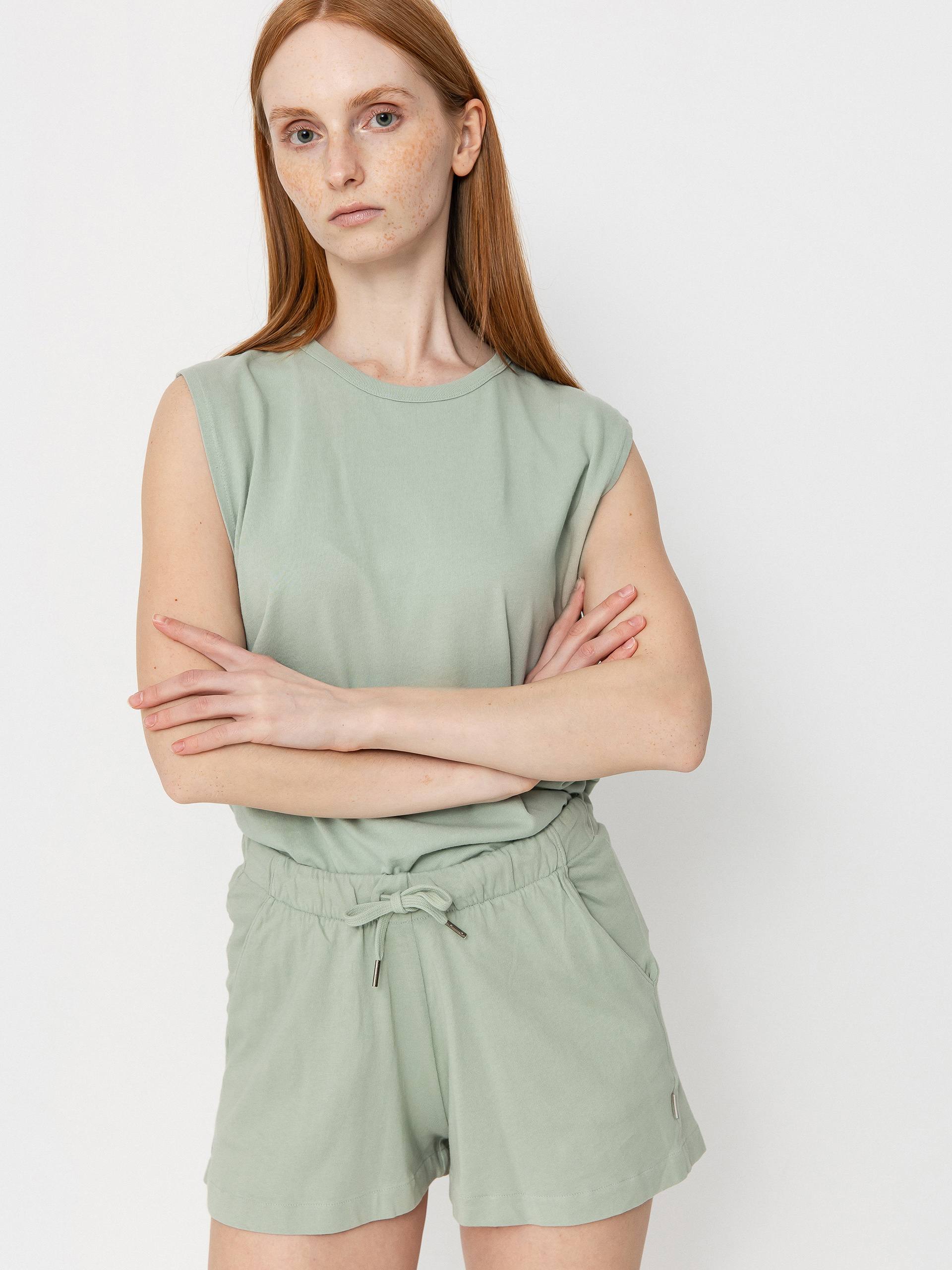 Brixton Carefree Organic Gd Muscle Tan Wmn T-Shirt (sage green)