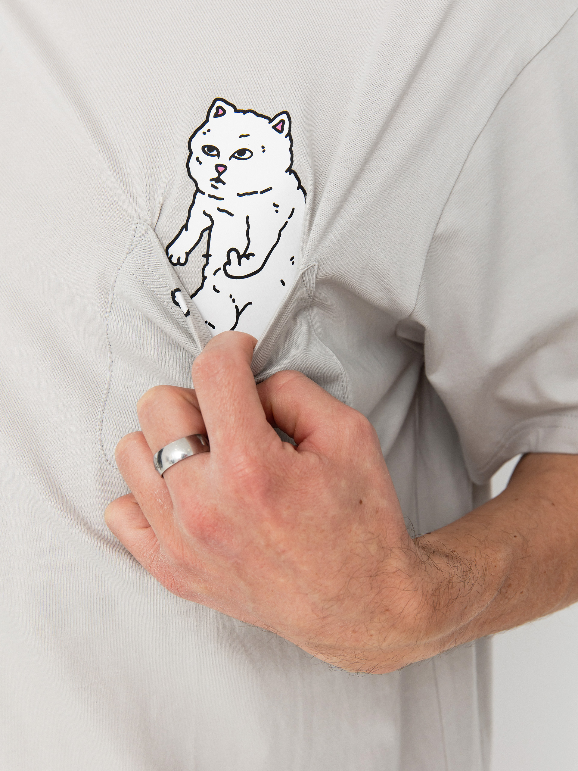 RipNDip T-Shirt For Sale Pocket (grey)