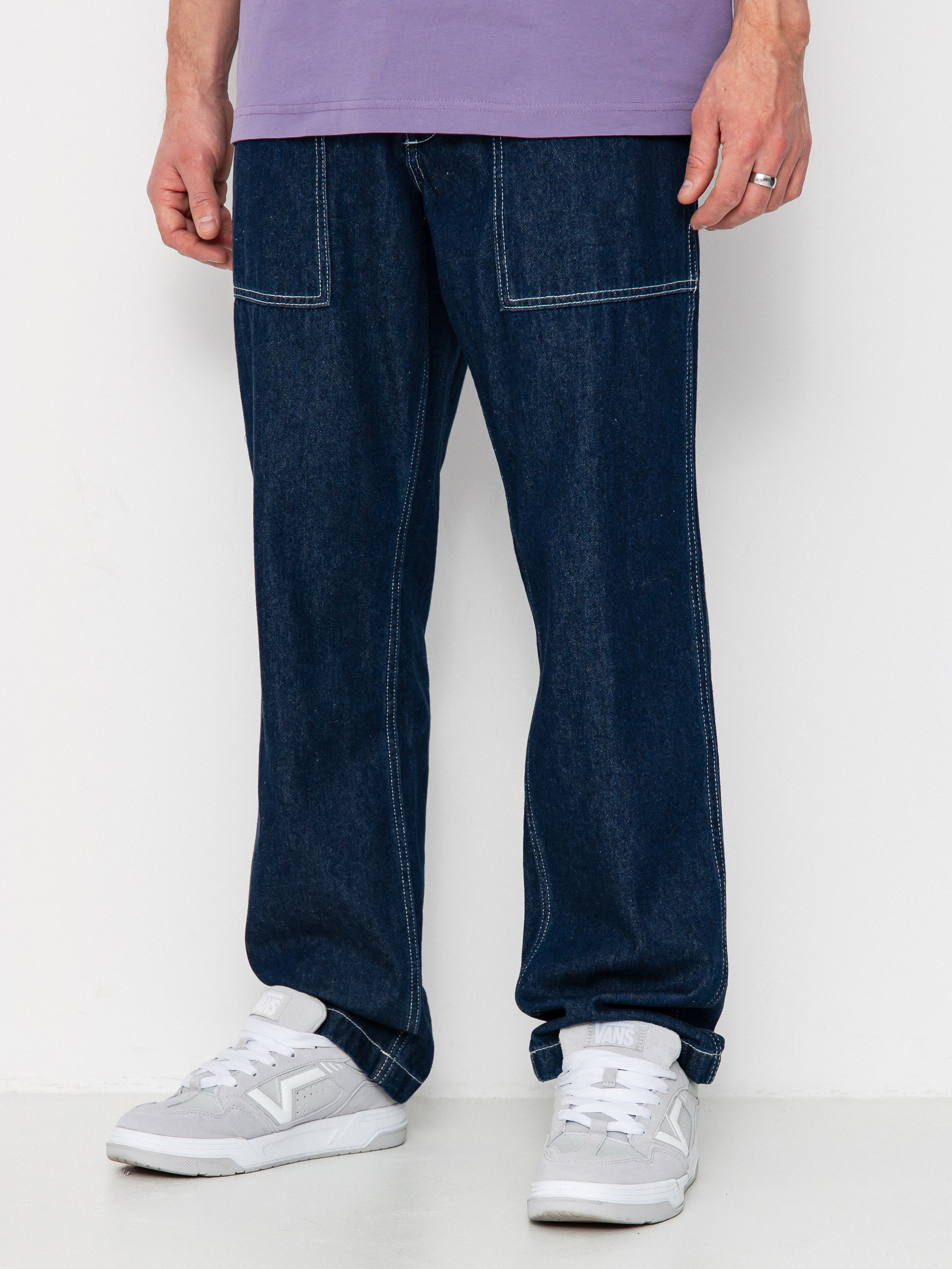Vans Fatigue Loose Tapered Denim Pants - blue (dark denim)