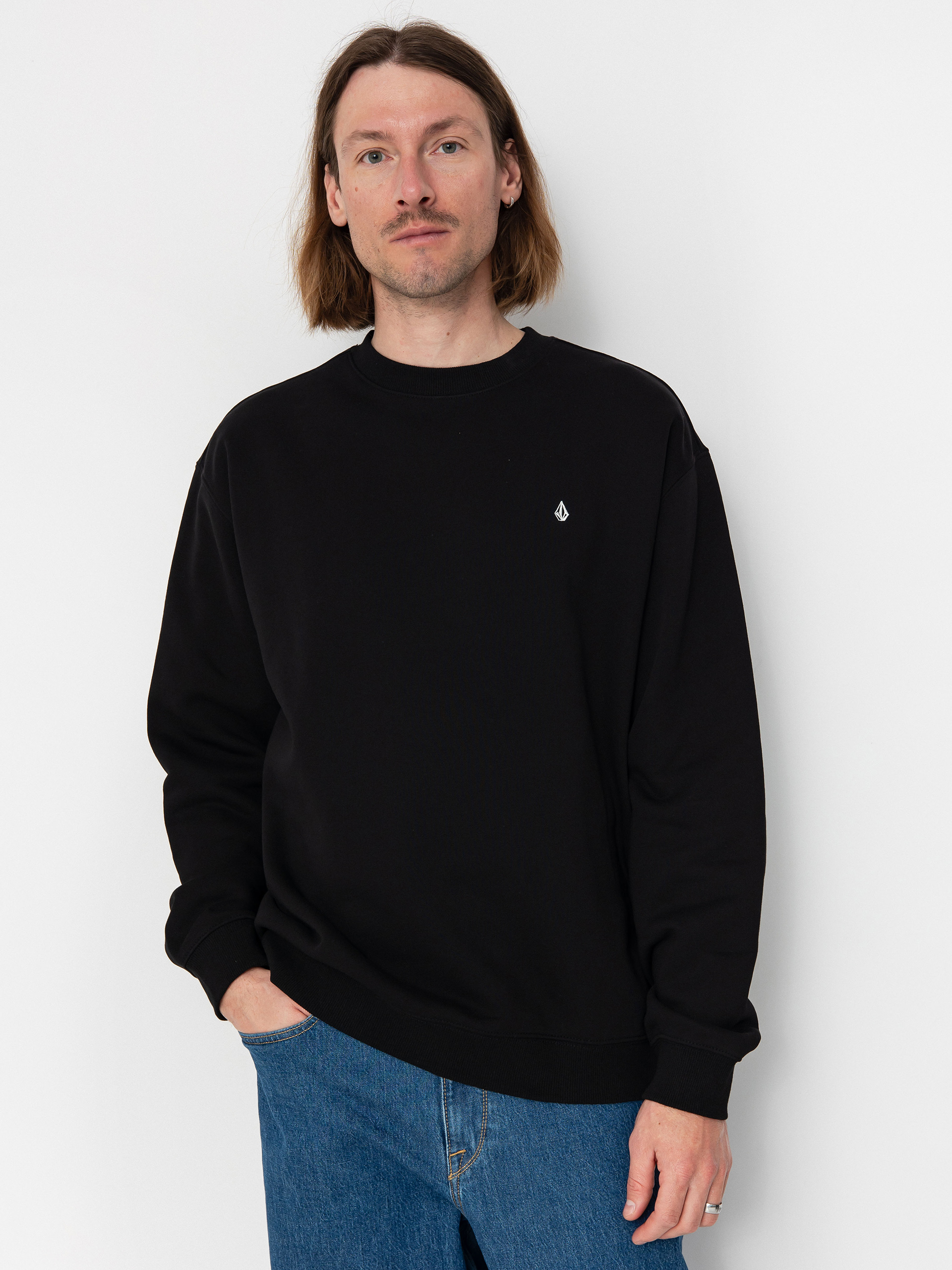 Volcom Sweatshirt Single Stone Crew (black)