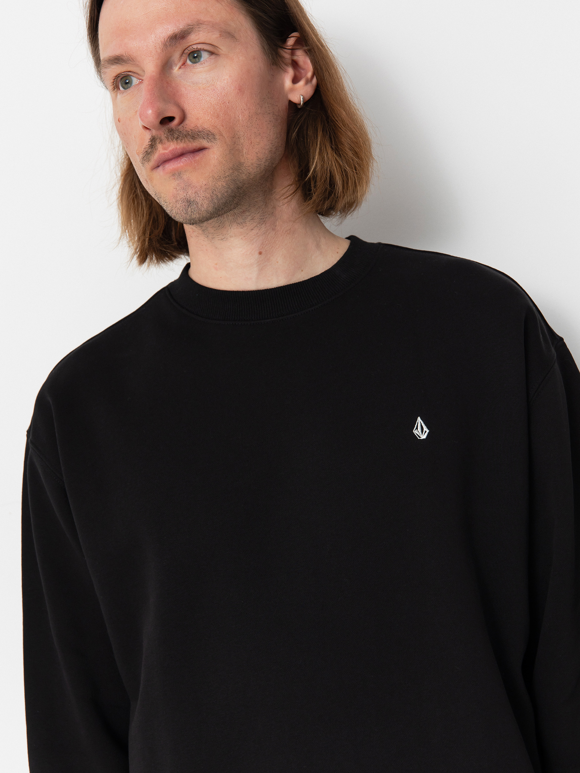 Volcom Sweatshirt Single Stone Crew (black)