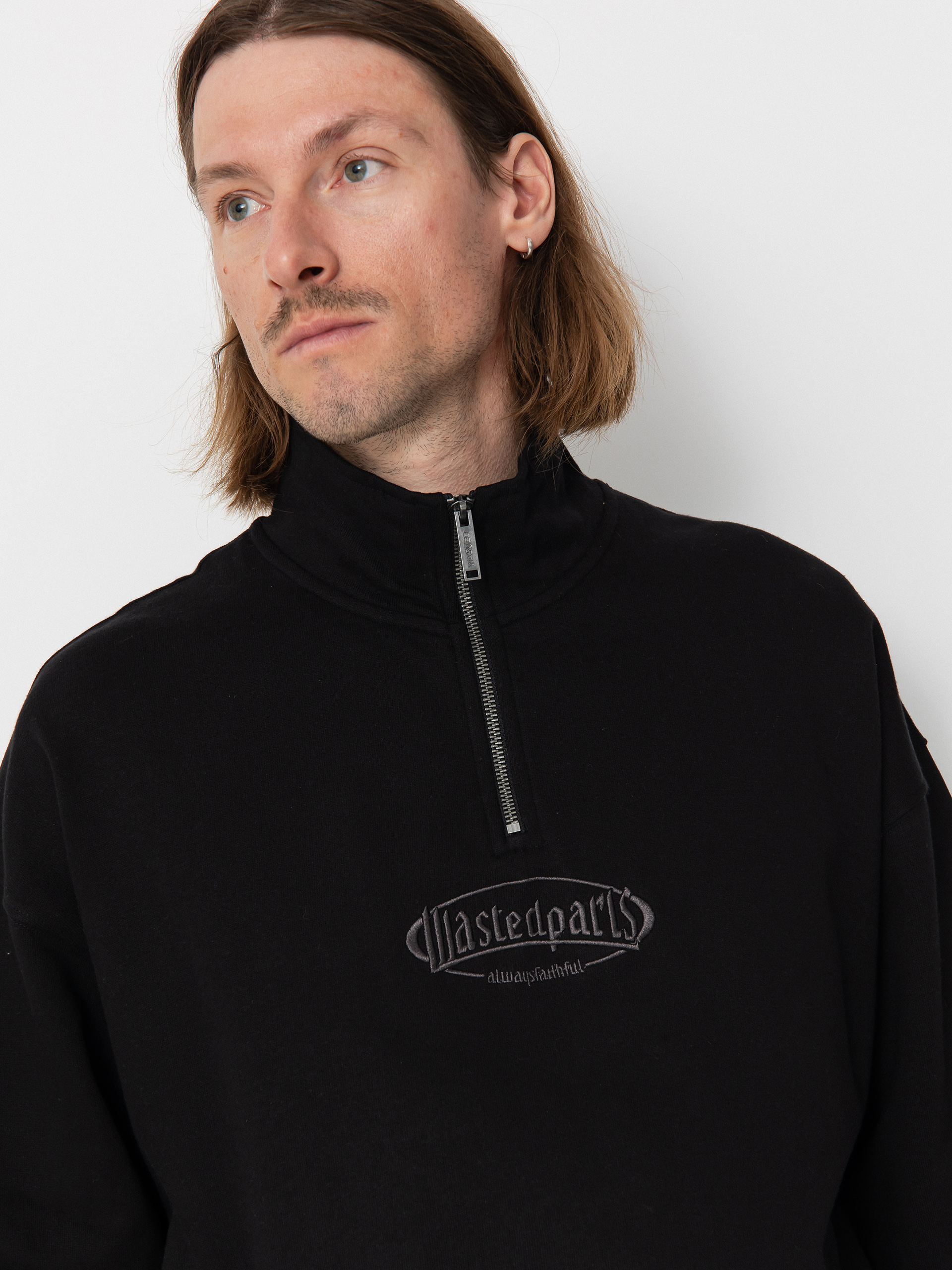 Wasted Paris Yard Boxy Funnel Sweatshirt (black)