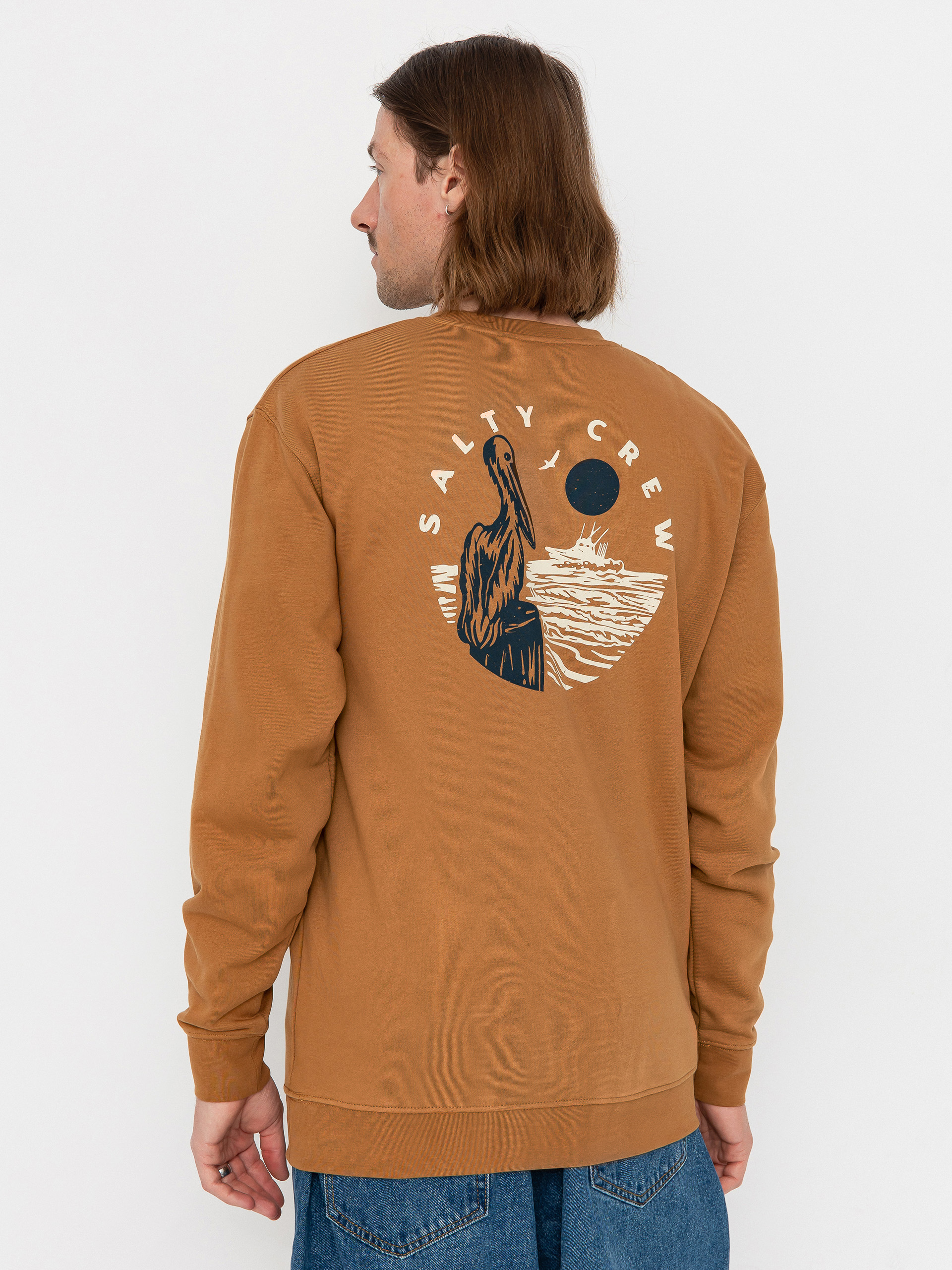 Salty Crew Stake Out Crew Sweatshirt Braun (caramel)