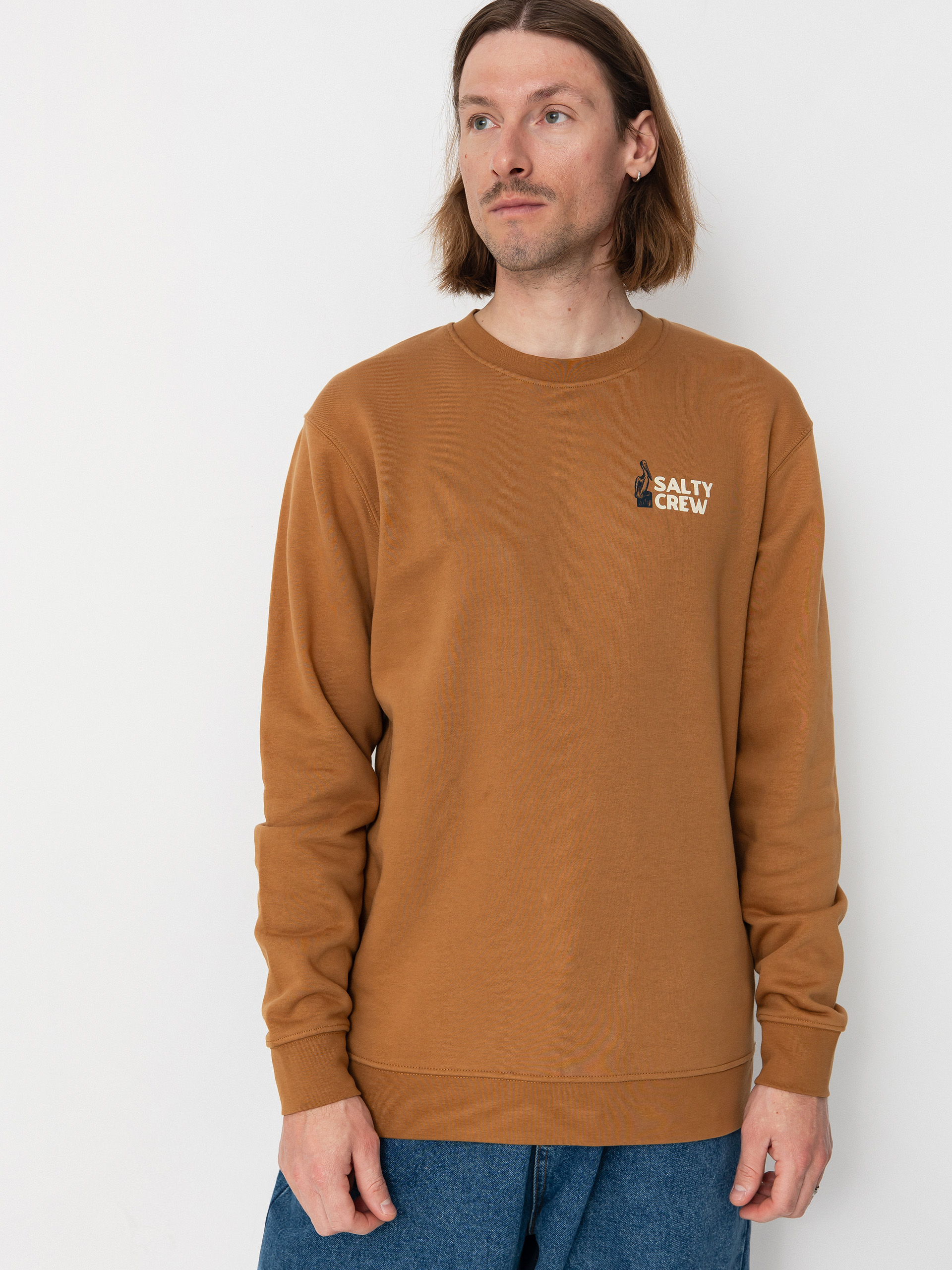 Salty Crew Stake Out Crew Sweatshirt (caramel)