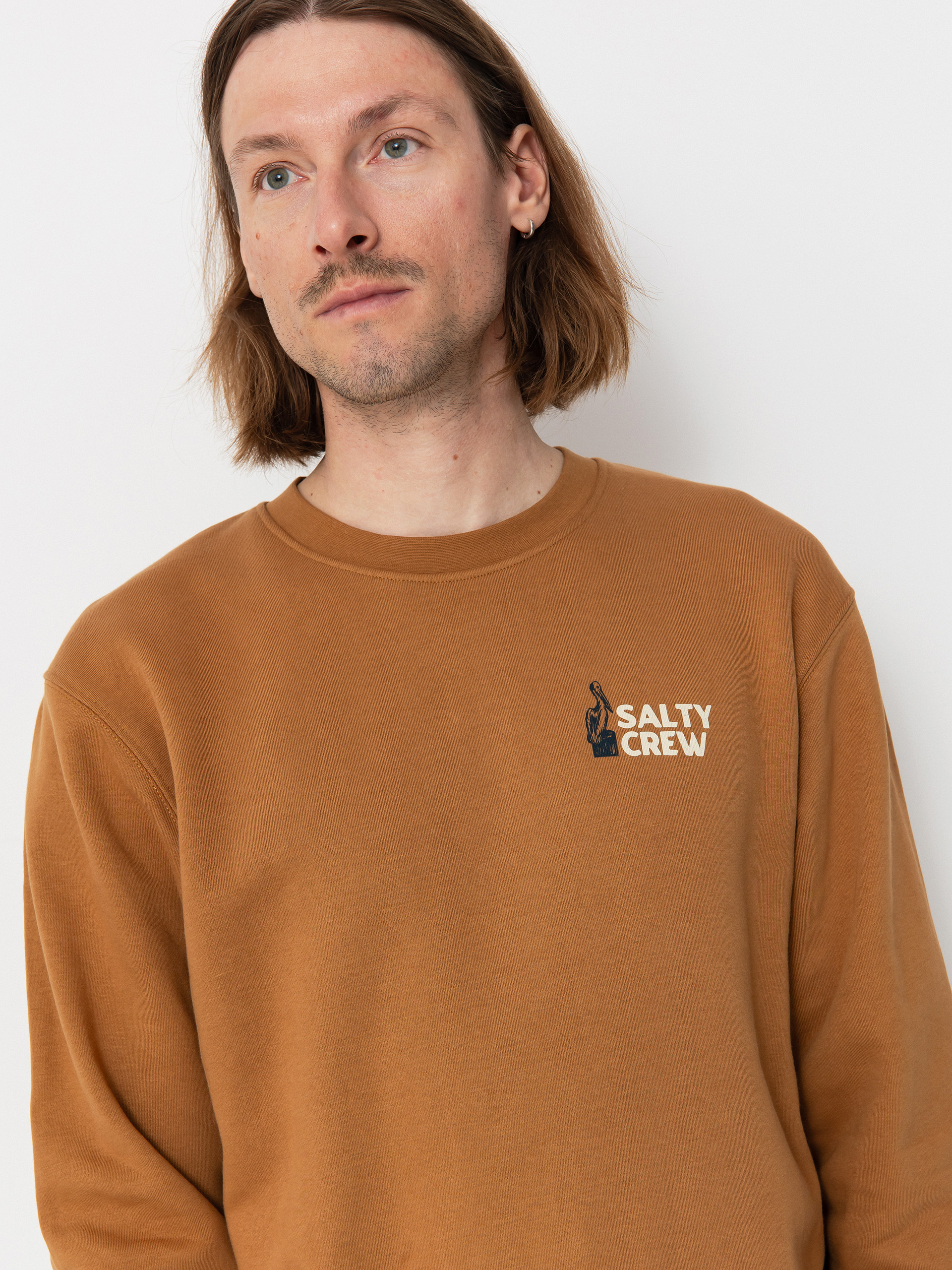 Salty Crew Stake Out Crew Sweatshirt (caramel)