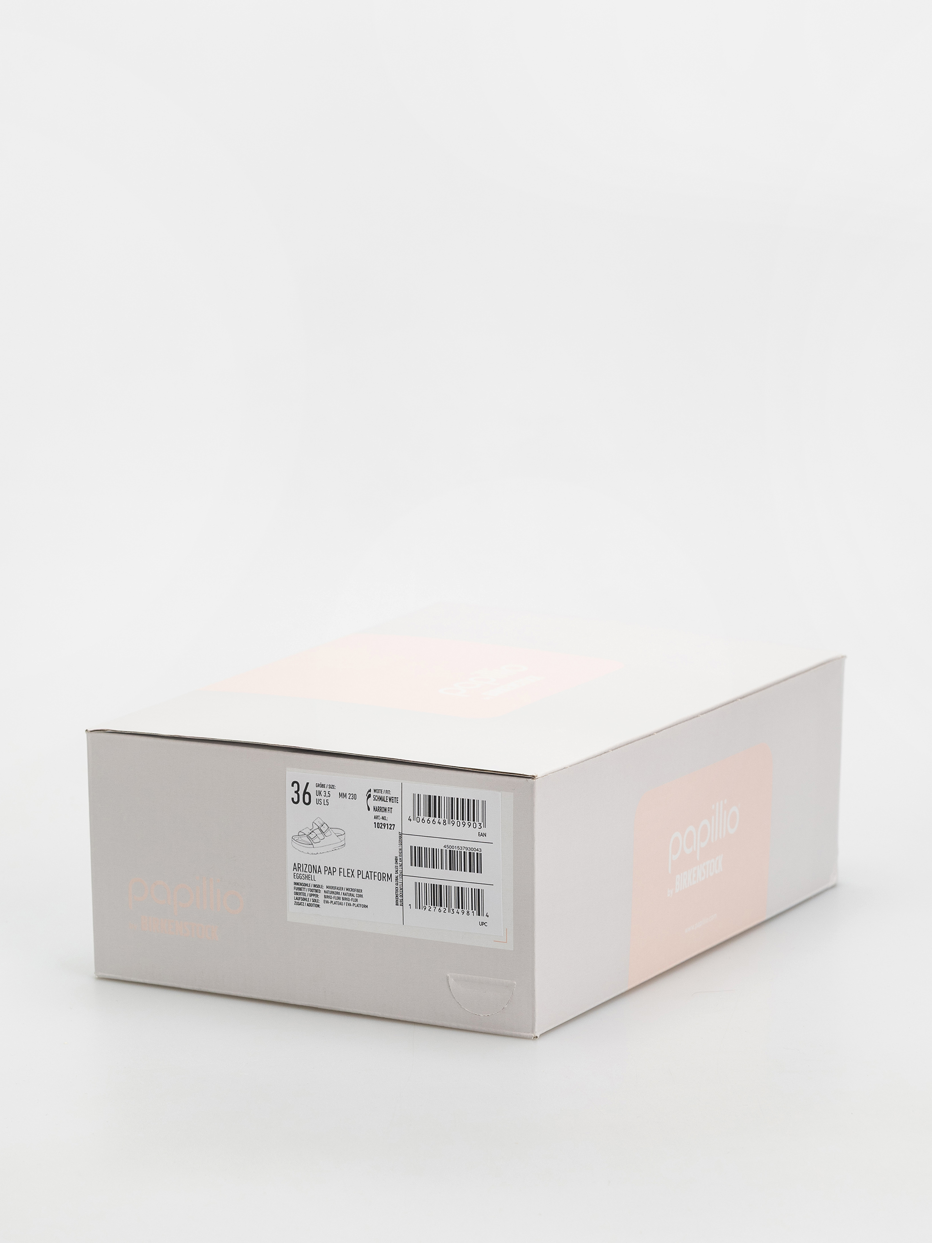 Birkenstock Flip Flops Arizona Flex Platform Vegan Narrow Wmn (eggshell)