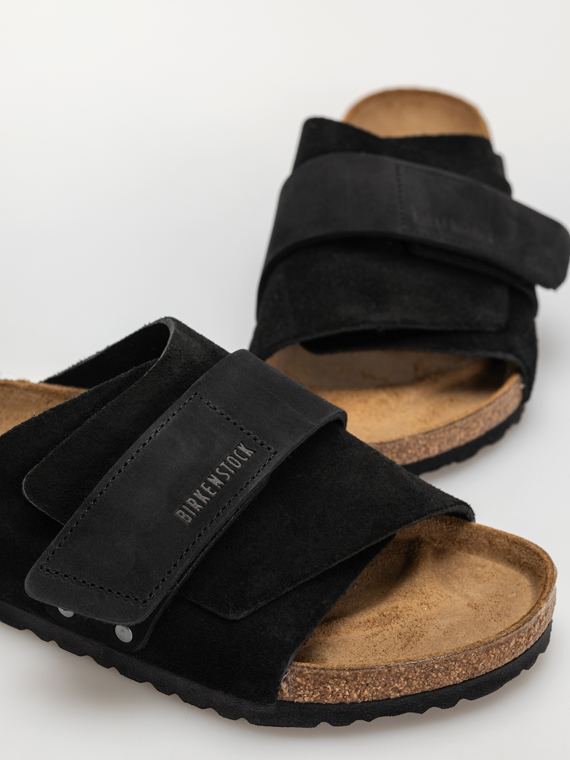 Birkenstock Flip-flops Kyoto Nubuck Suede Leather Regular (black)