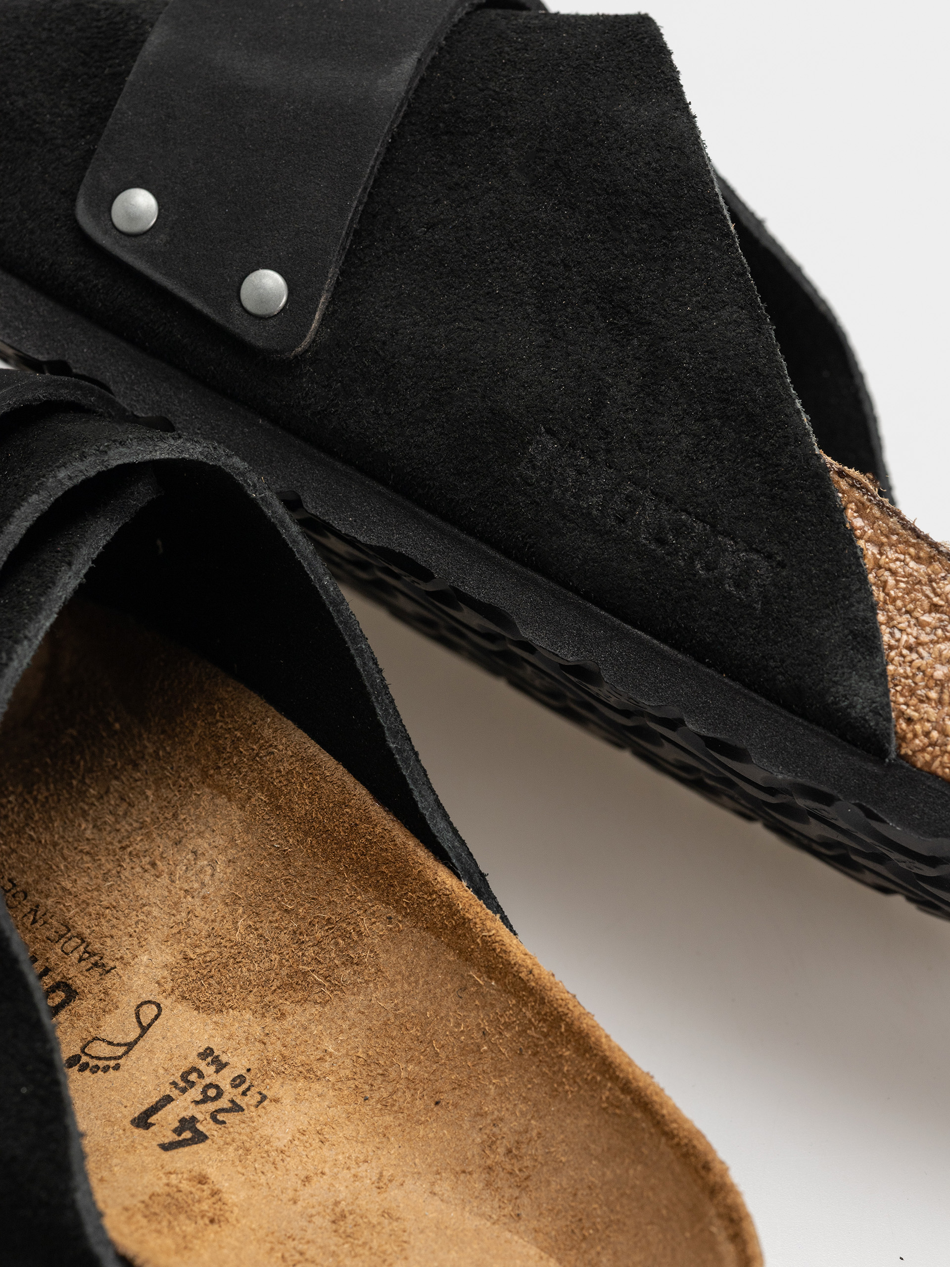 Birkenstock Flip-flops Kyoto Nubuck Suede Leather Regular (black)