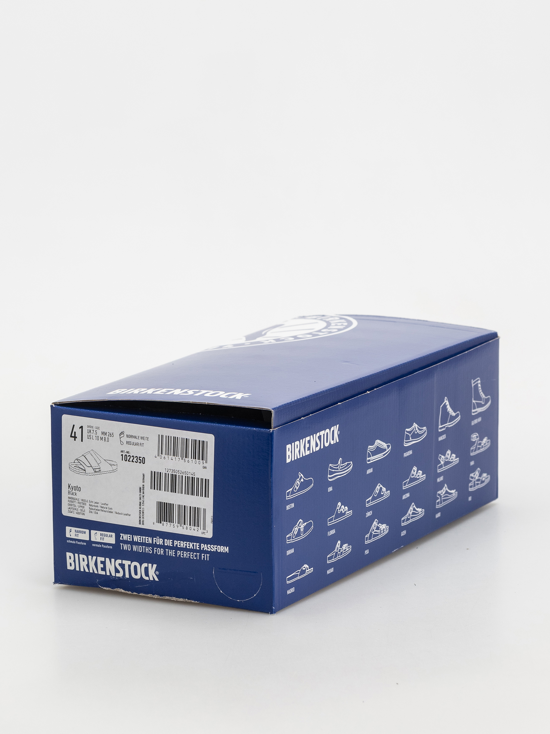 Birkenstock Flip Flops Kyoto Nubuck Suede Leather Regular (black)