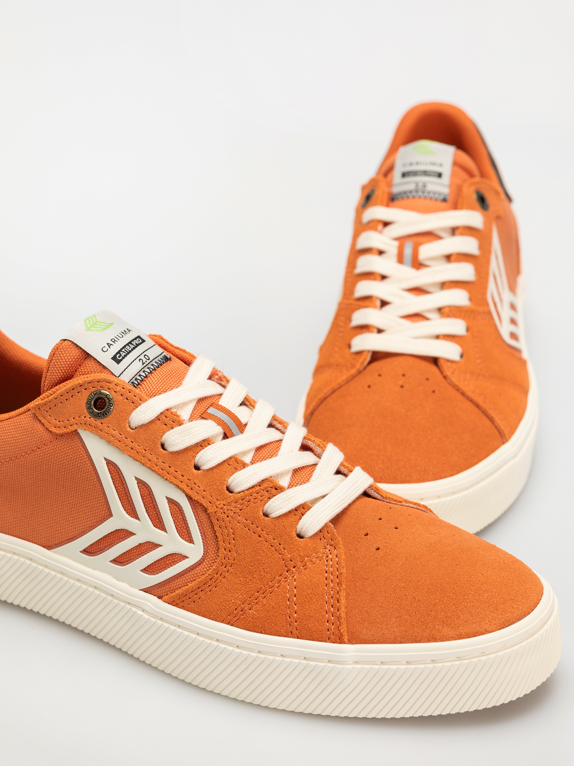 Cariuma Catiba Pro 2.0 Shoes (burnt orange suede and cordura ivory logo navy)