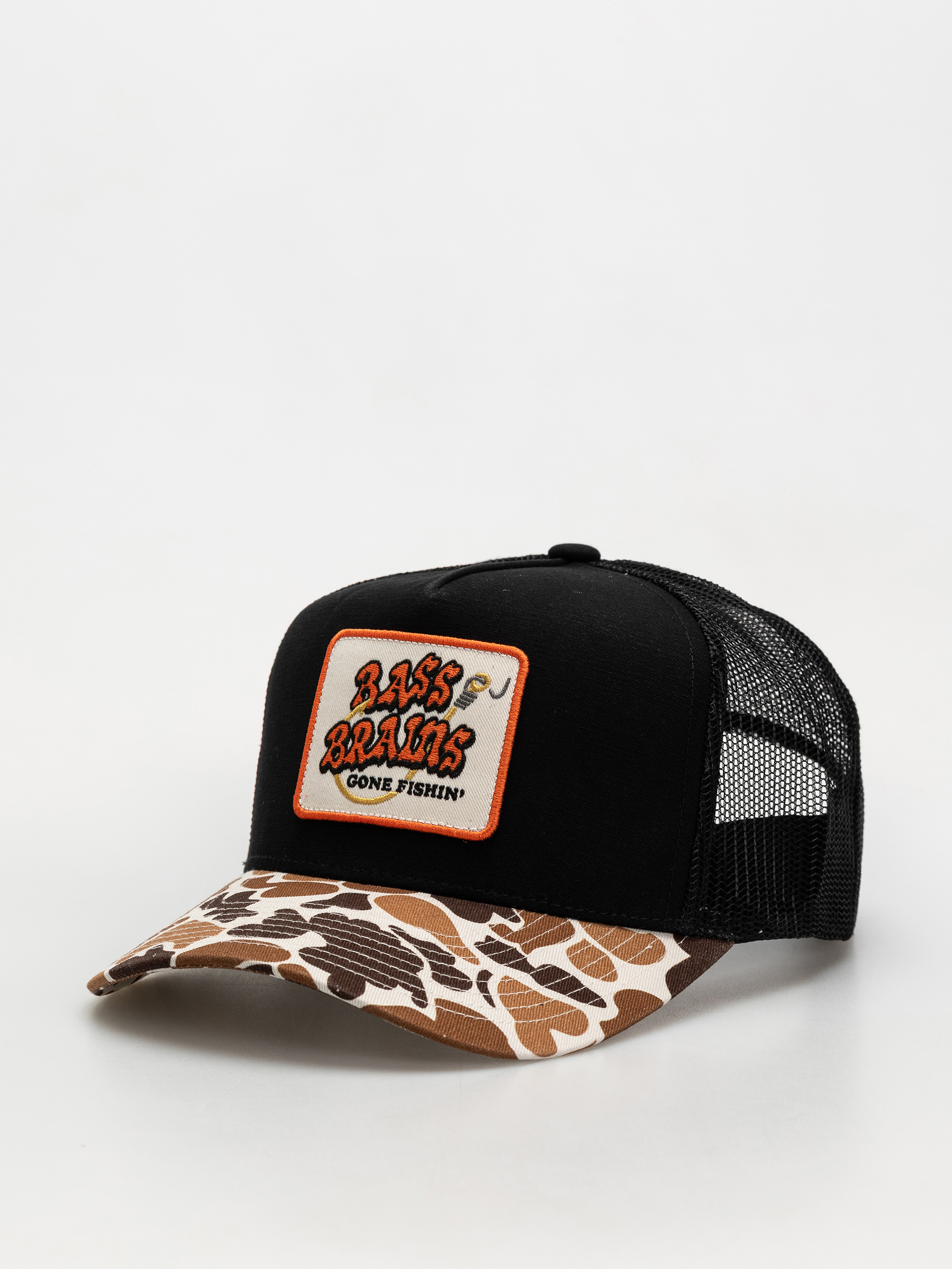 Brixton Bass Brains Gf Mp Trucker Cap (camo/black)