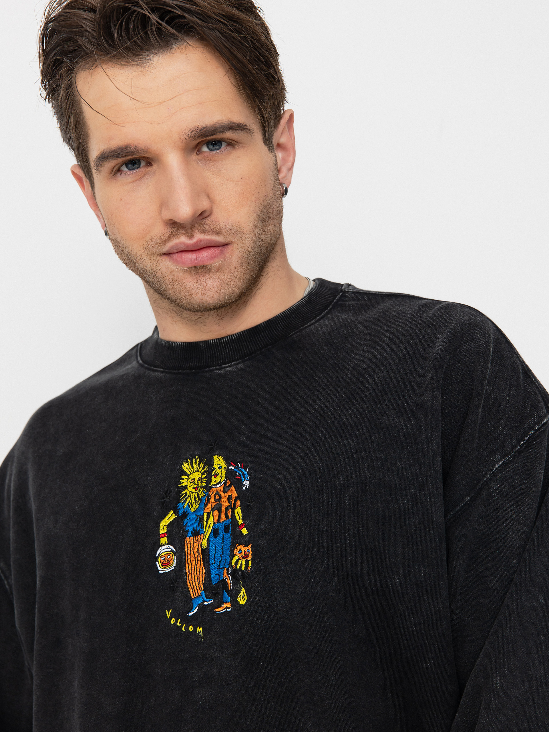 Volcom Fa Bob Mollema Crew Sweatshirt (light acid black)