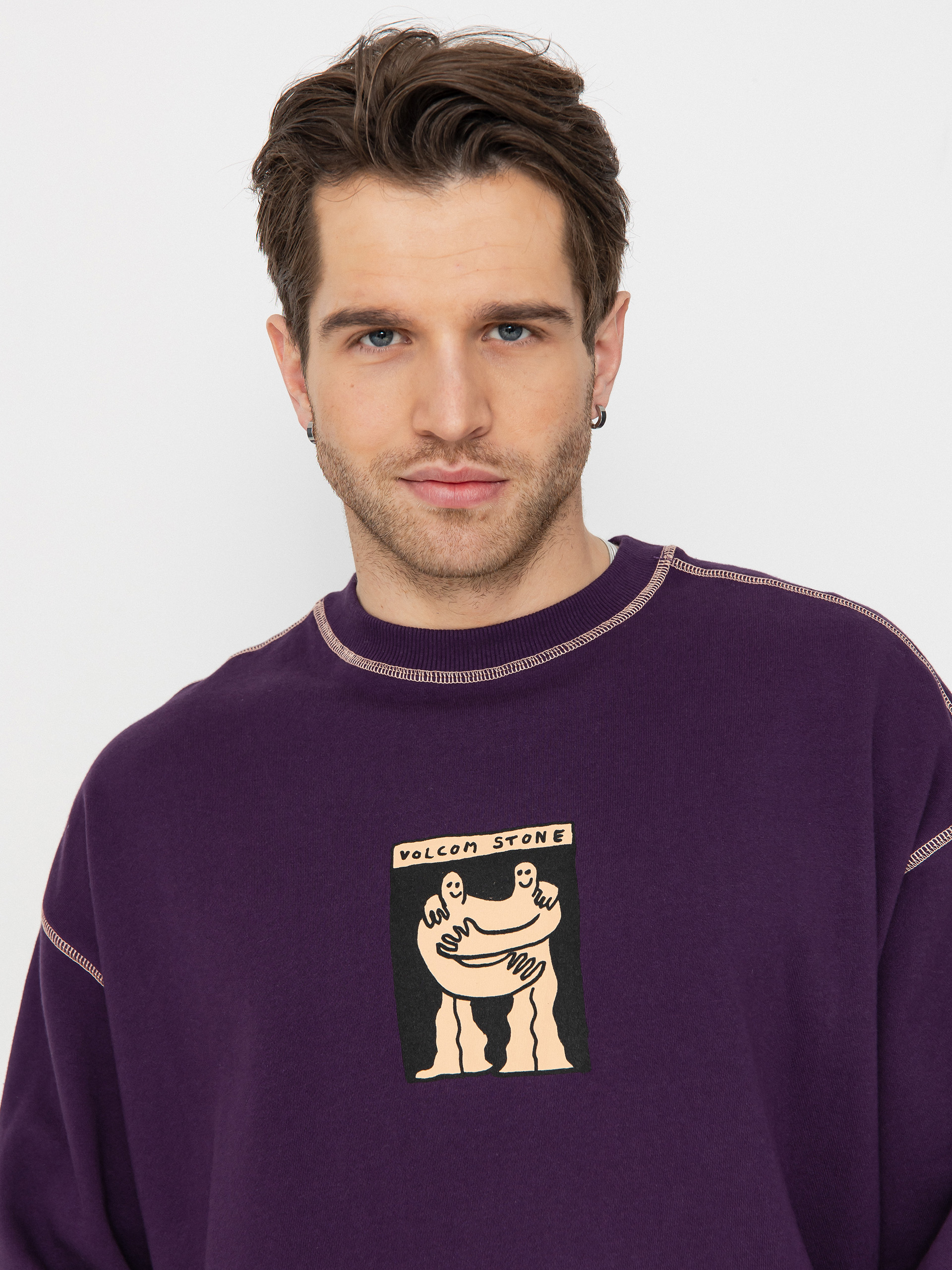 Volcom Podcol Crew Sweatshirt (grape royale)