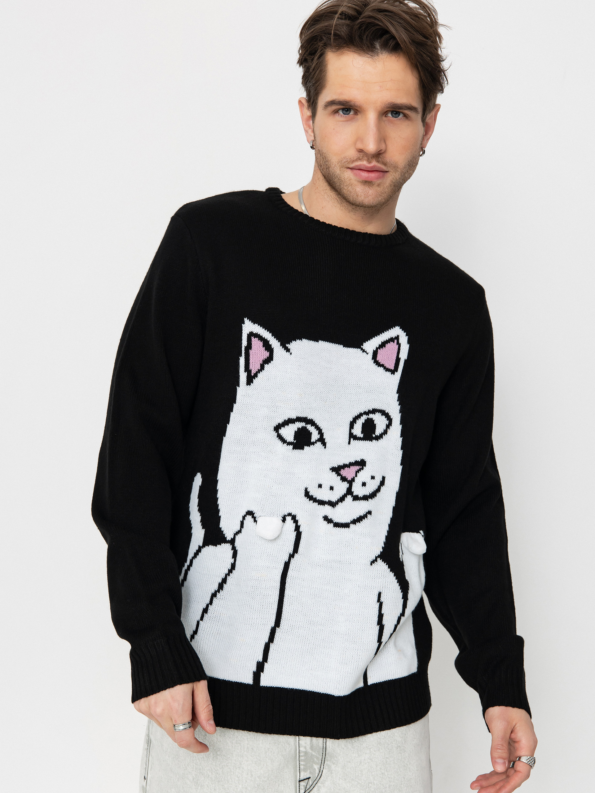 RipNDip Sweater Lord Nermal Flippy Knitty (black)