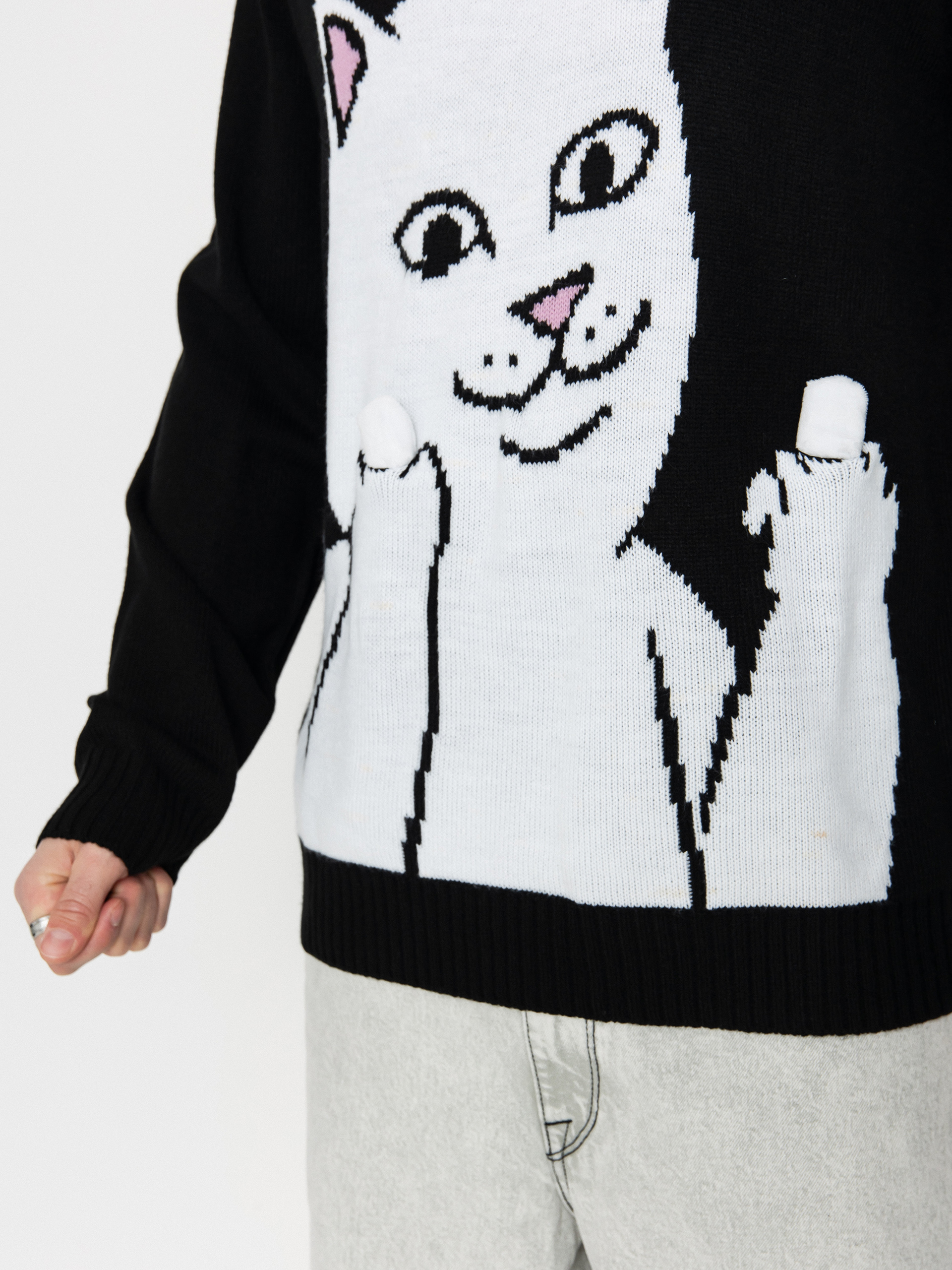 RipNDip Sweater Lord Nermal Flippy Knitty (black)