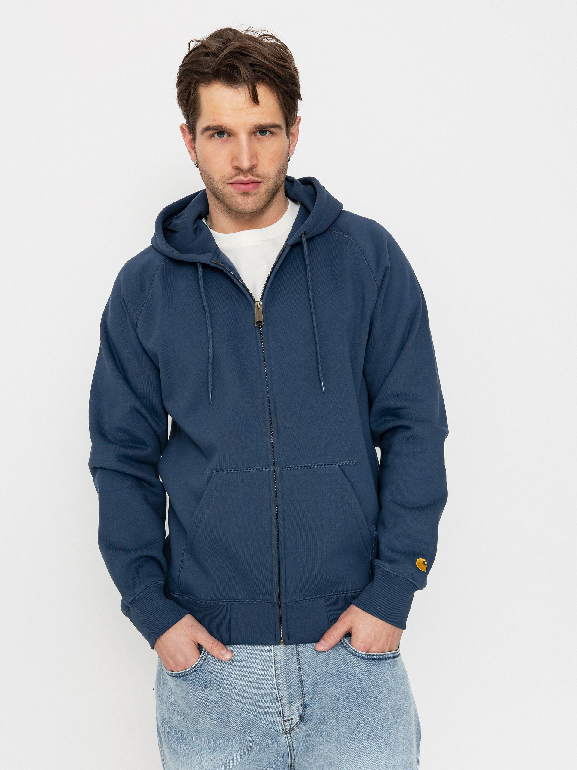 Carhartt WIP Hoodie Chase ZHD (dusky blue/gold)