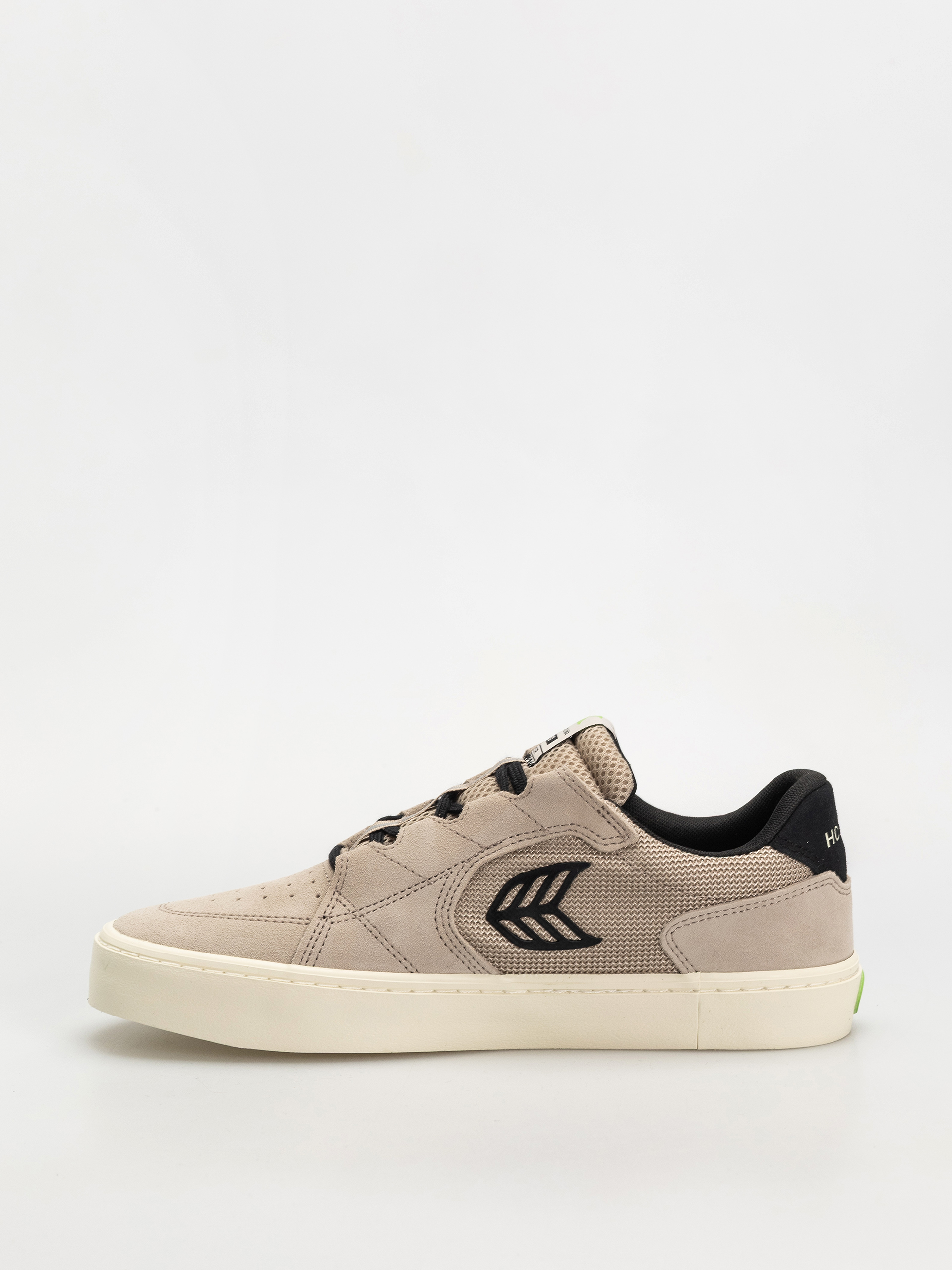 Cariuma T20 Pro Shoes (plaza taupe suede and mesh black logo)