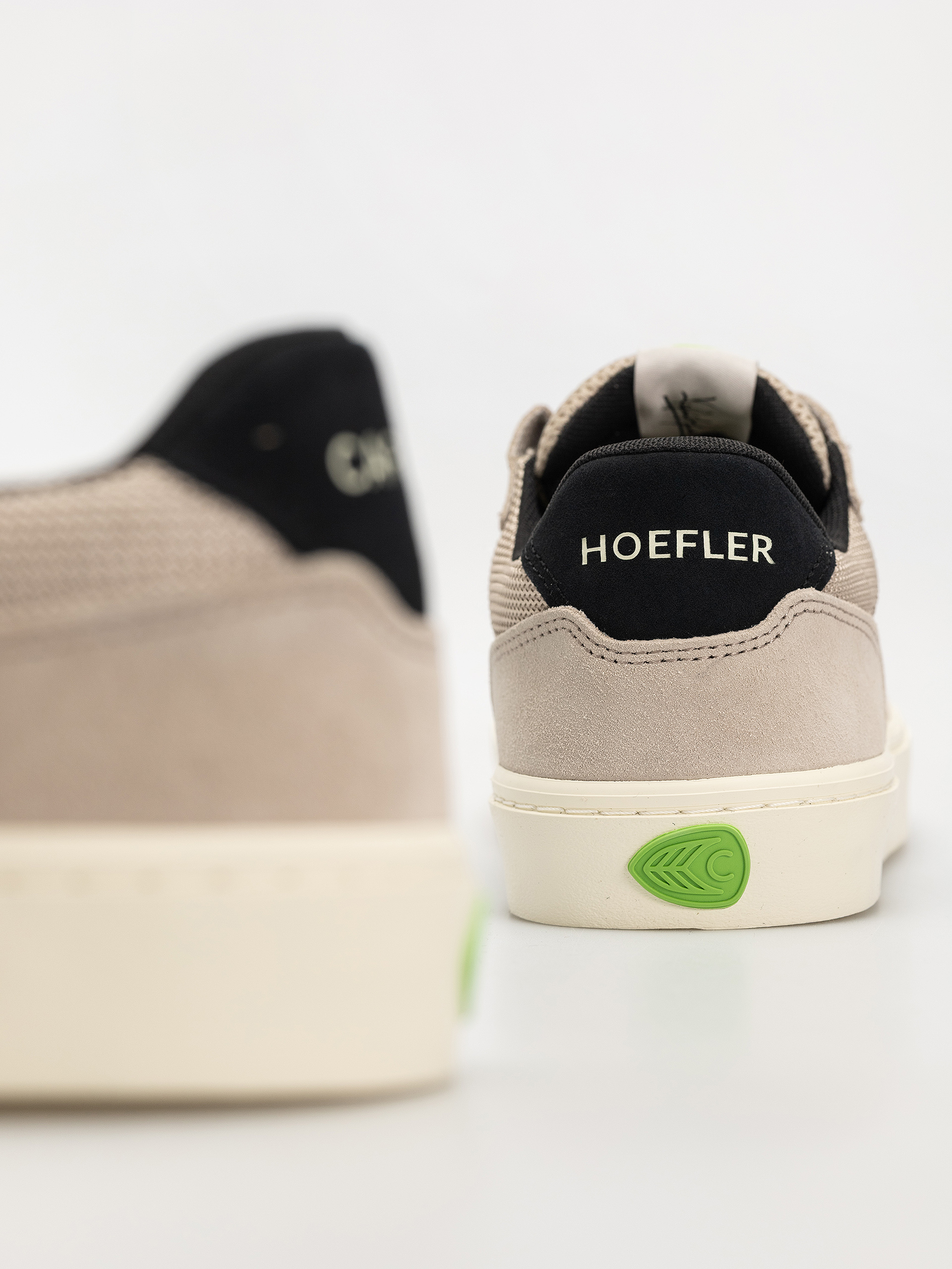 Cariuma T20 Pro Shoes (plaza taupe suede and mesh black logo)