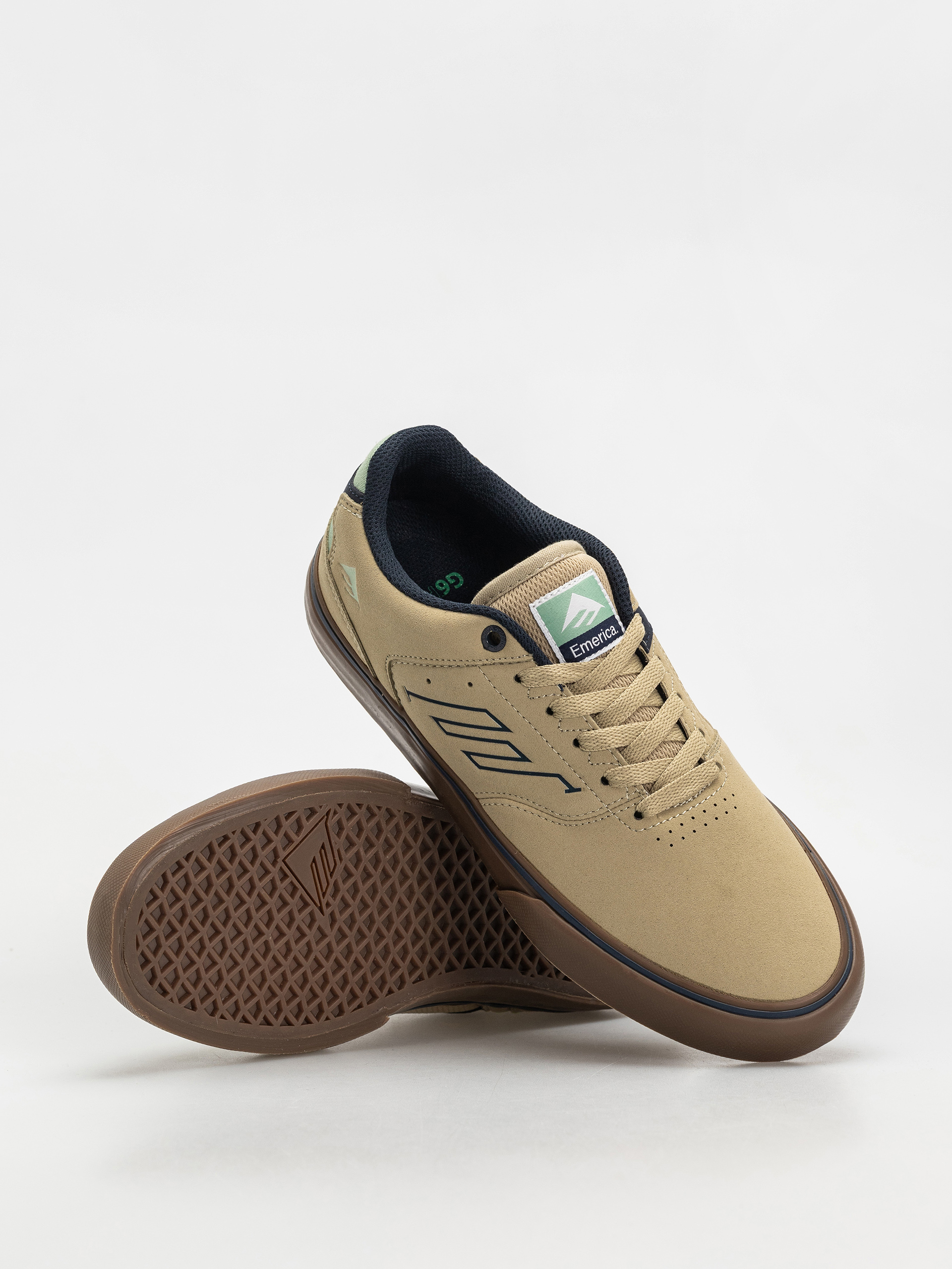 Emerica The Low Vulc Shoes - brown (tan/blue/green)