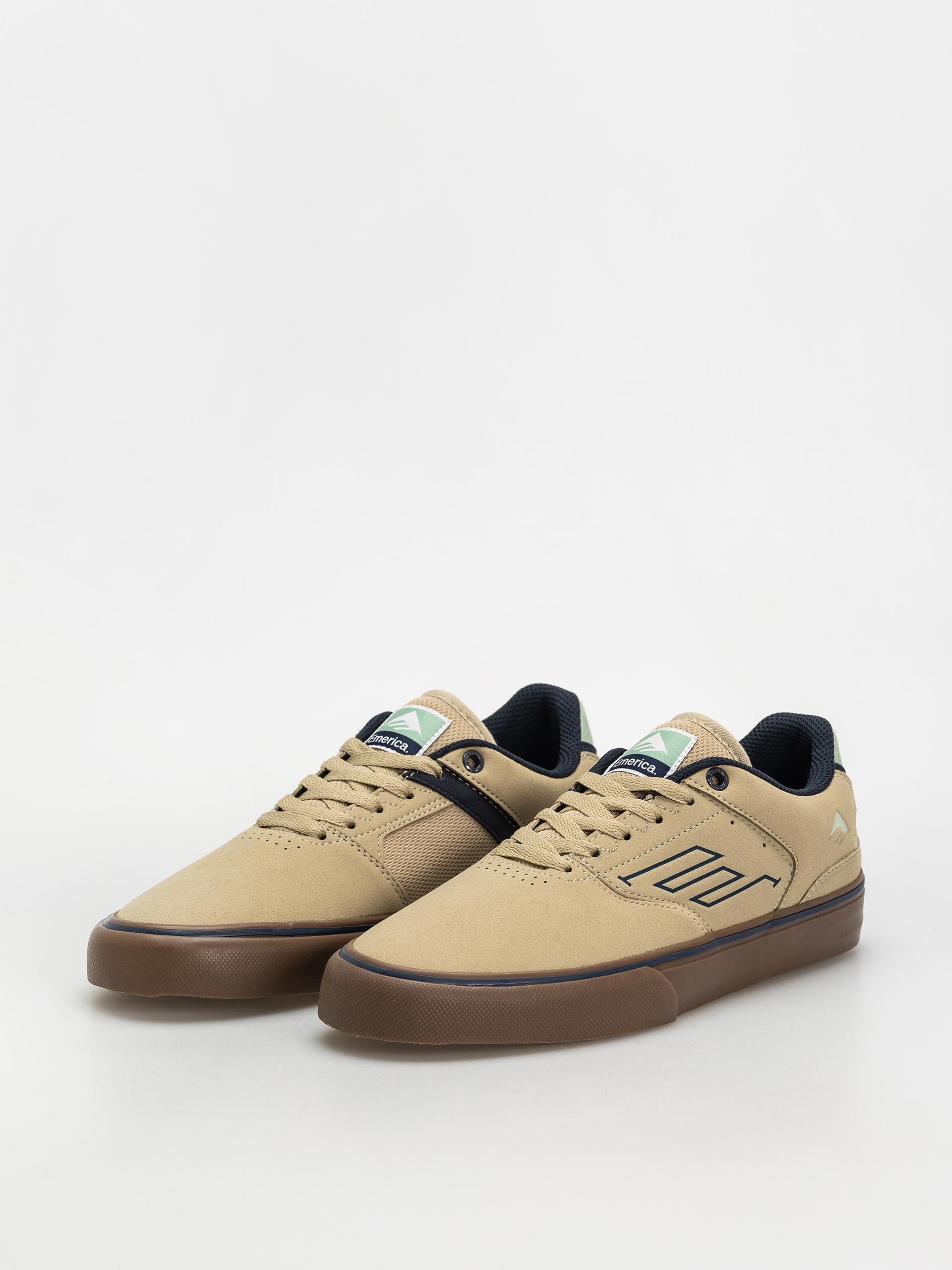 Emerica The Low Vulc Shoes (tan/blue/green)