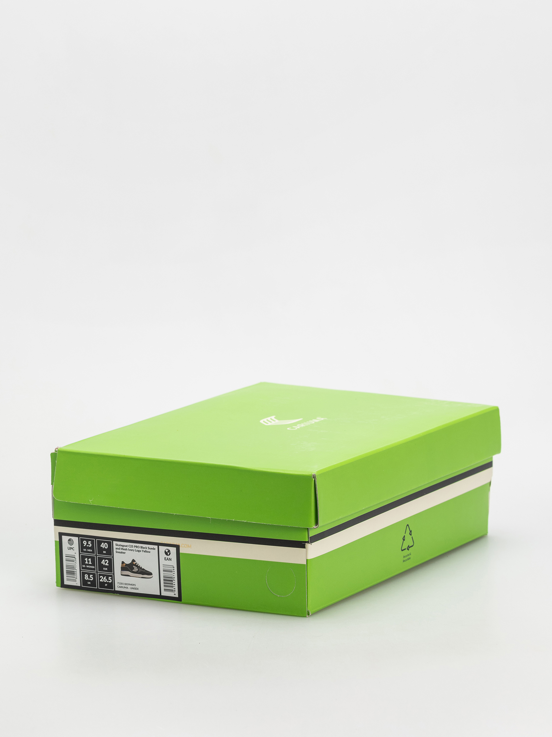 Cariuma Skategoat C25 Pro Schuhe (black suede and mesh ivory logo yellow)